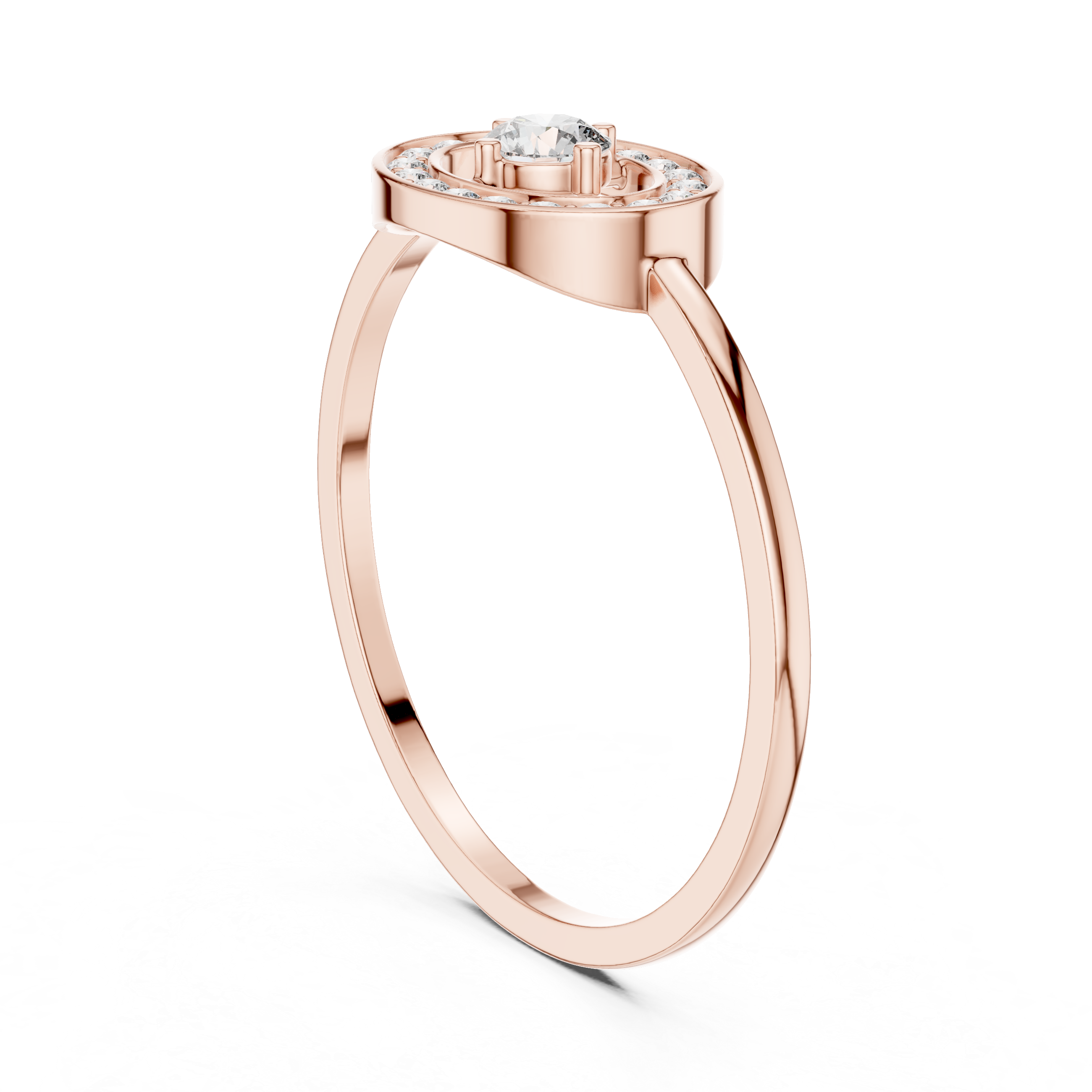 Diamond pendant necklace with brilliant round center.