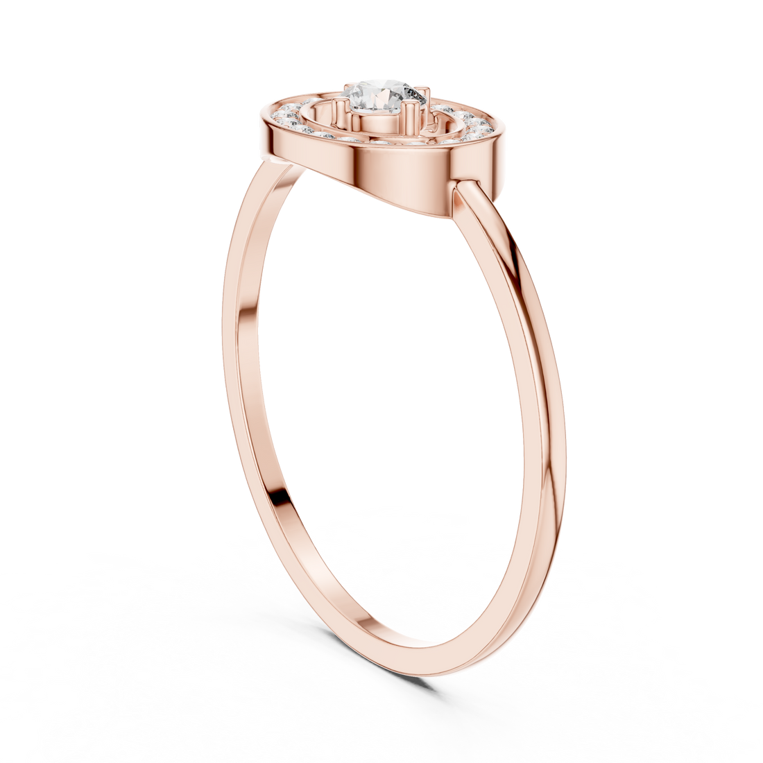 Diamond pendant necklace with brilliant round center.