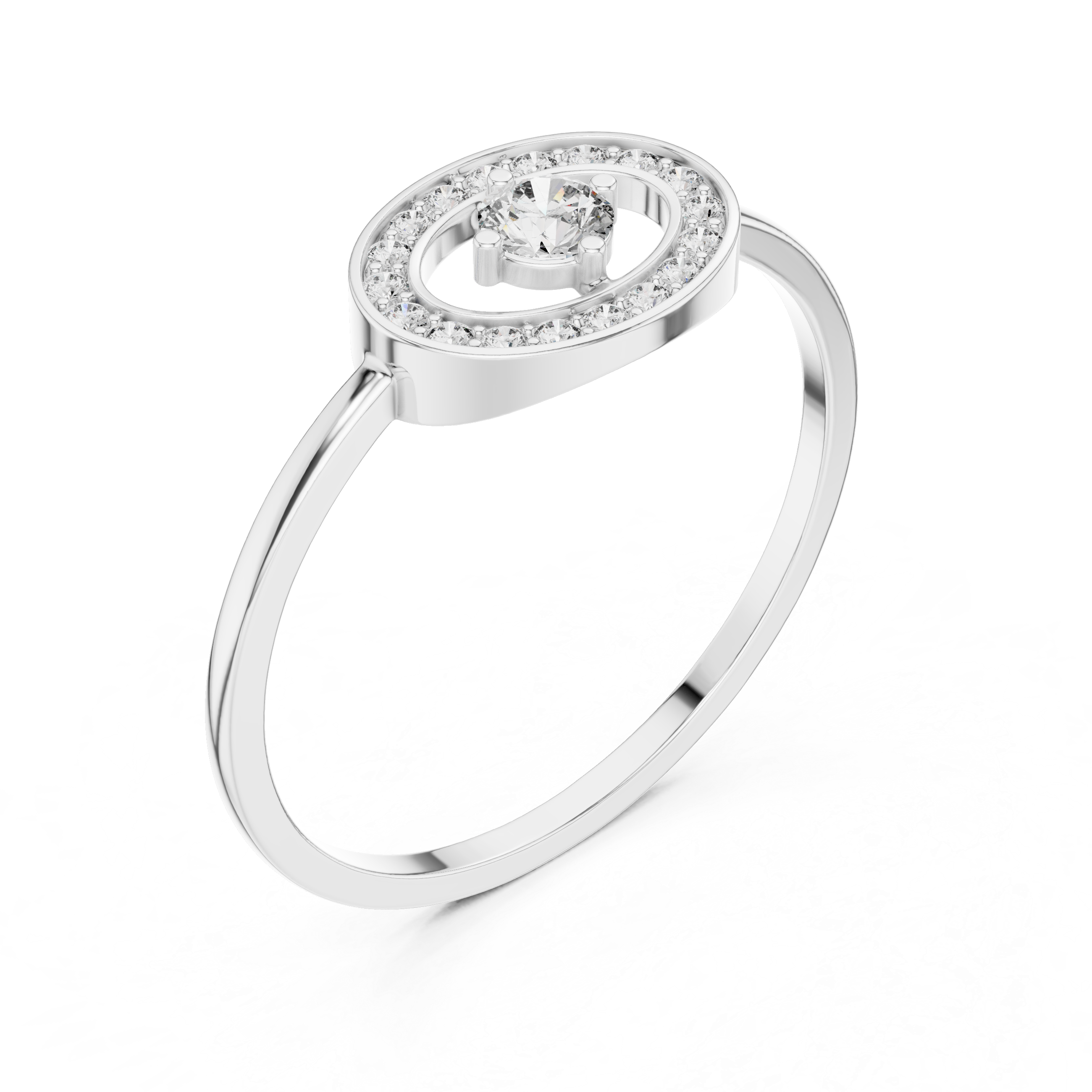Circle pendant necklace with modern finish.