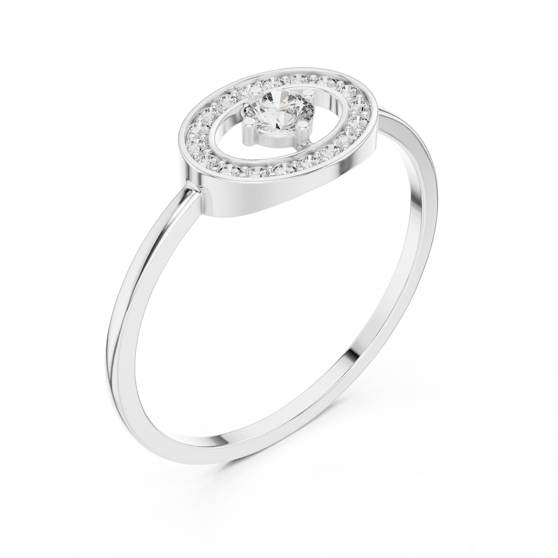 Circle pendant necklace with modern finish.