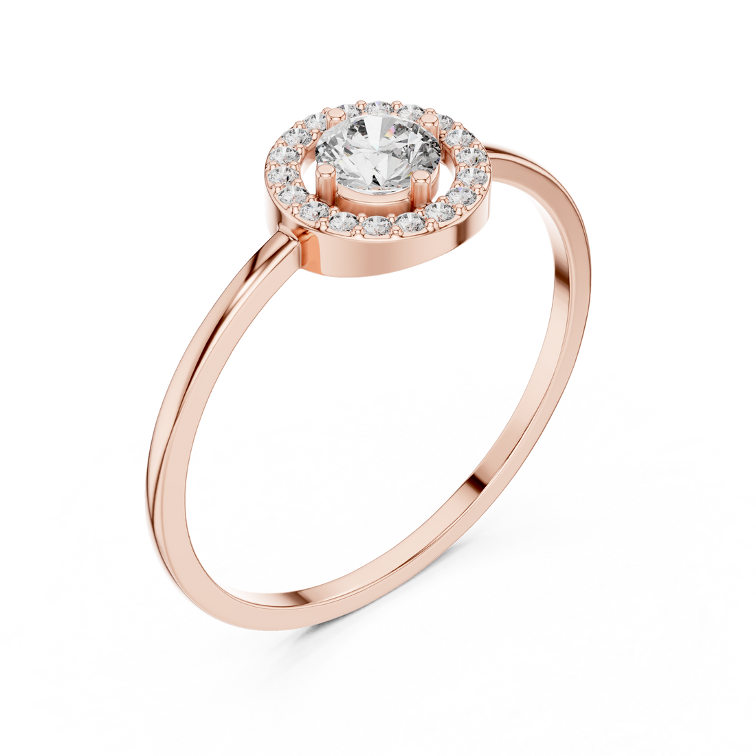 Minimal gold ring with smooth polished style.