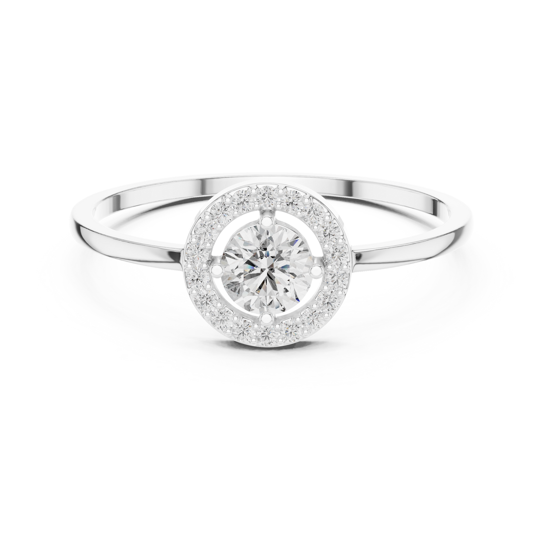 Small diamond earrings with bright shimmering sparkle.