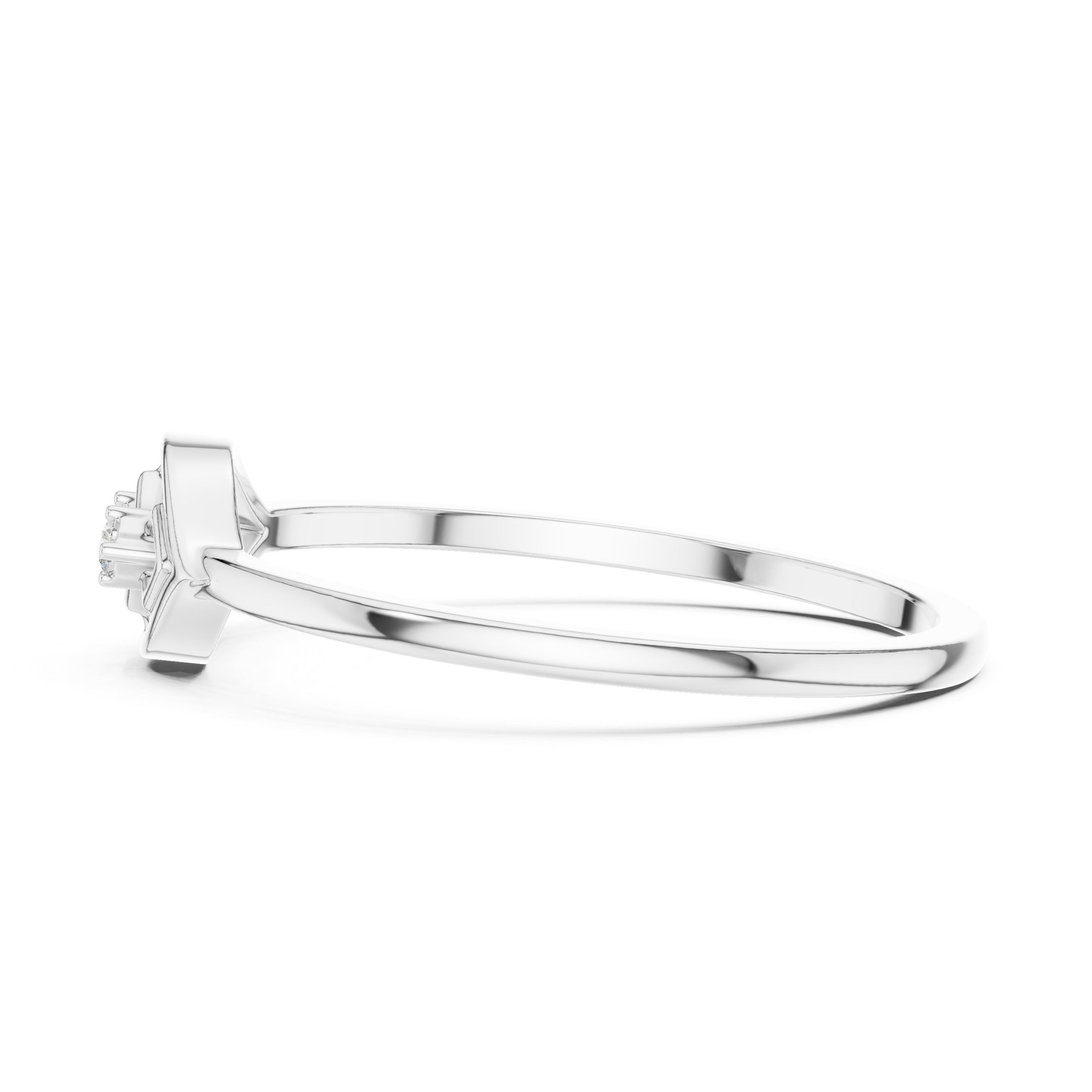 Floral toe ring with decorative carved design.