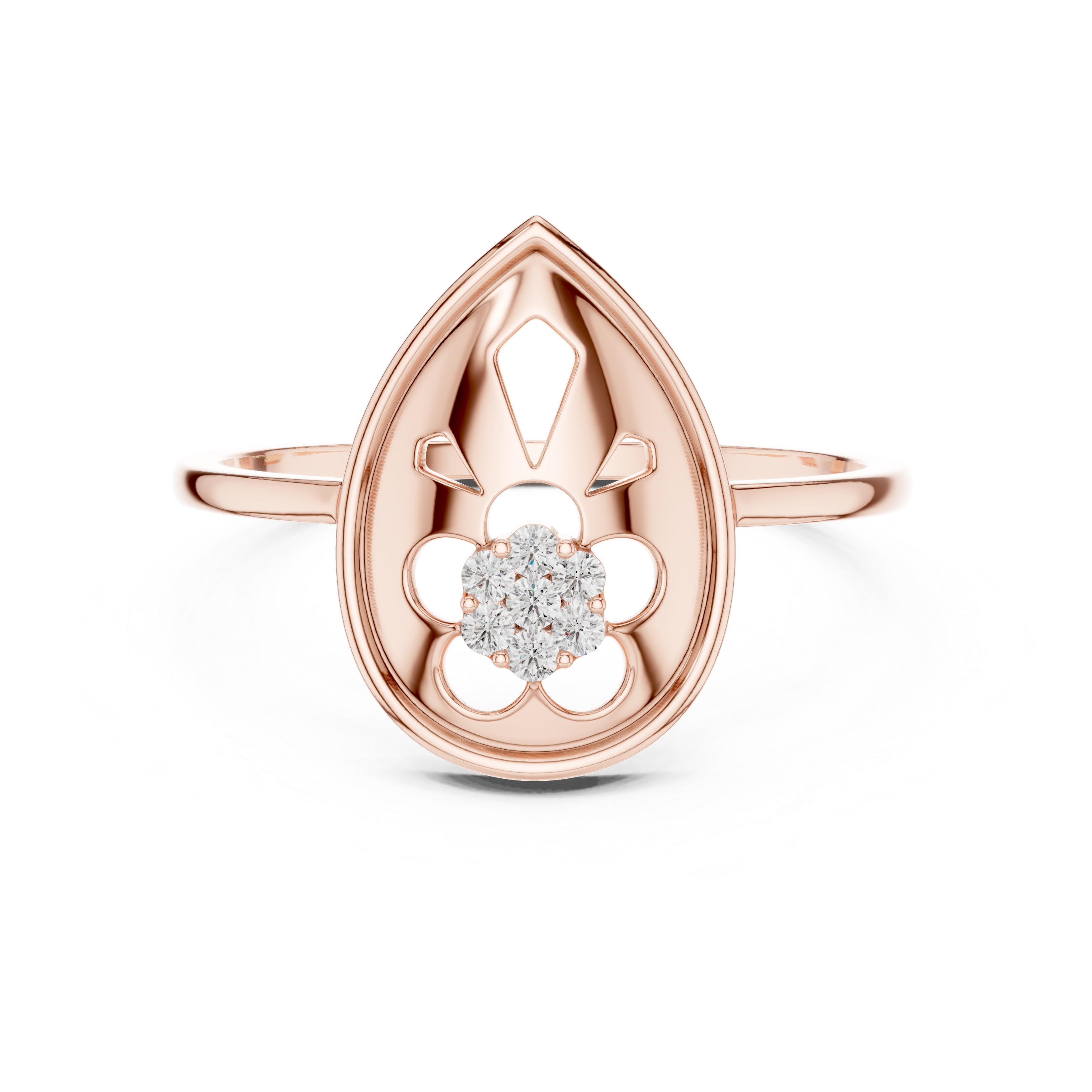 Leaf brooch with smooth polished surface.