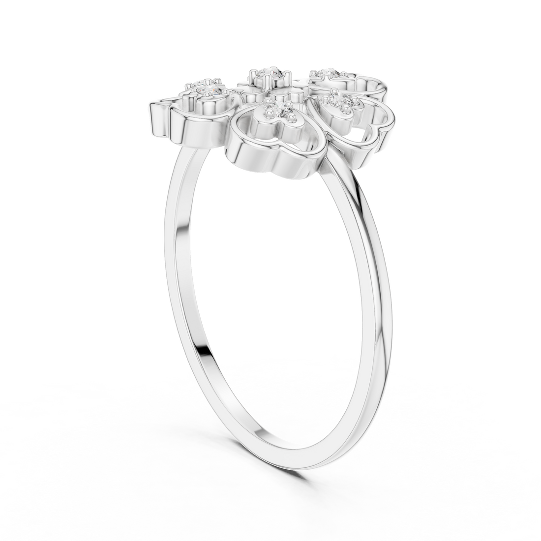 Sculptural ring with artistic modern shape.