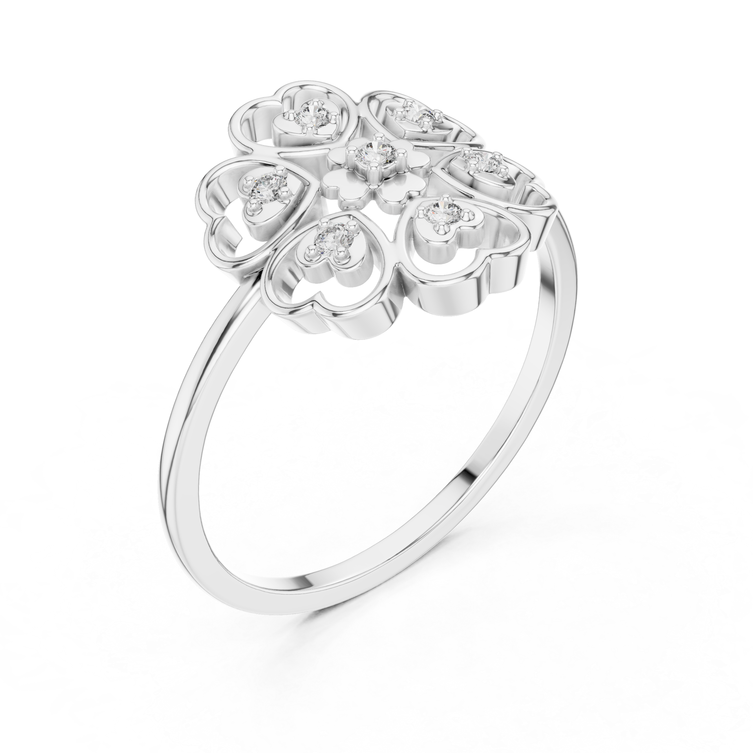 Adjustable open band ring with sleek finish.