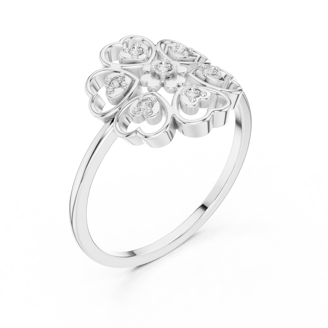 Adjustable open band ring with sleek finish.