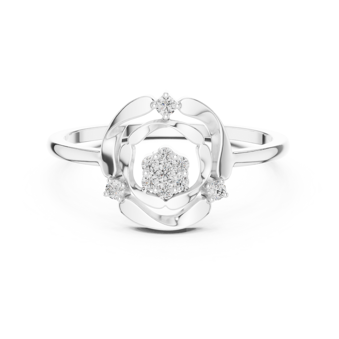 Stackable gold rings with thin polished bands.