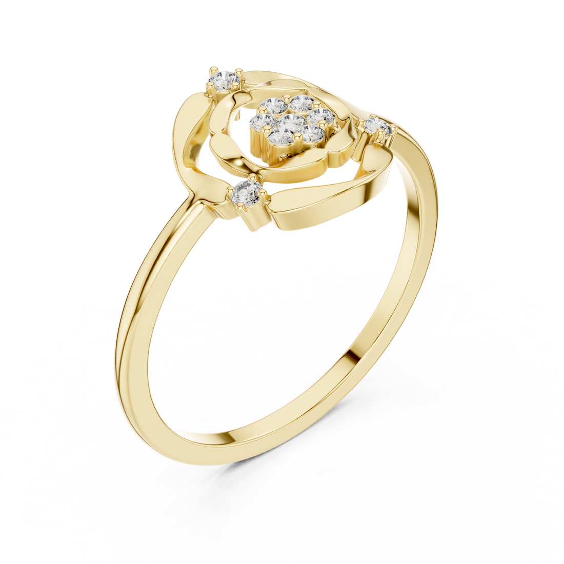 Anniversary ring with sparkling gemstone detail.