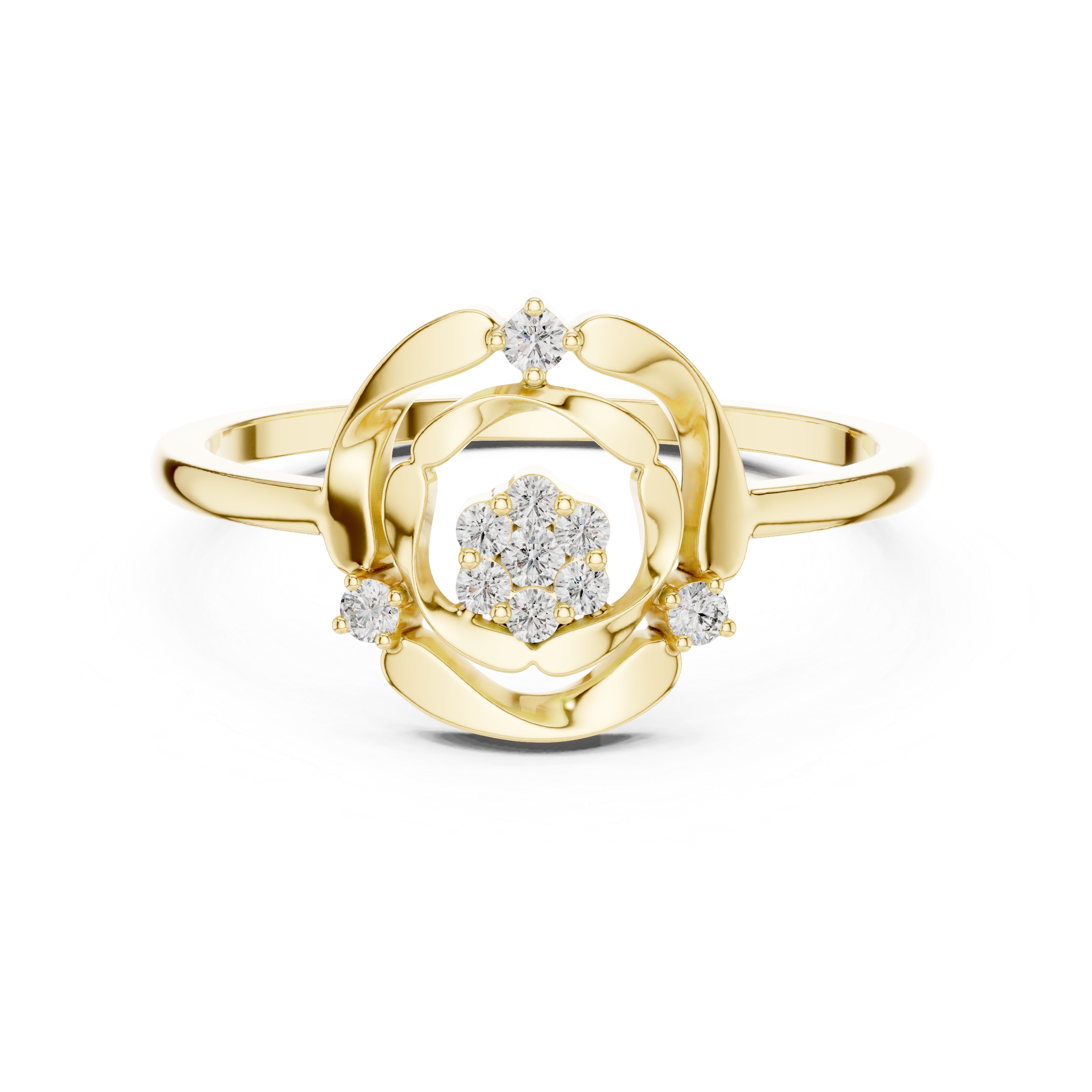 Celebration ring with colorful decorative stones.