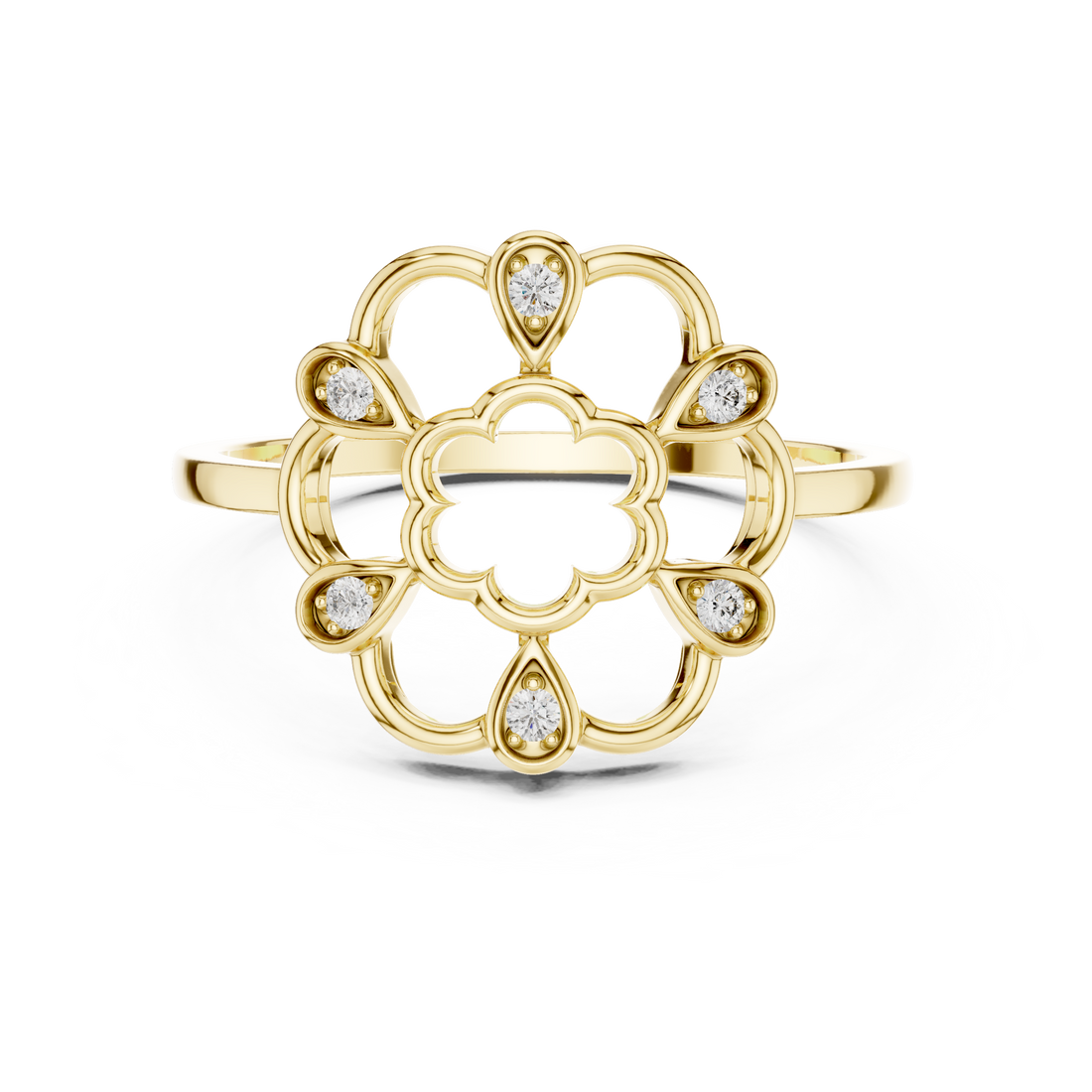 Diamond bangle with shimmering stone detailing.