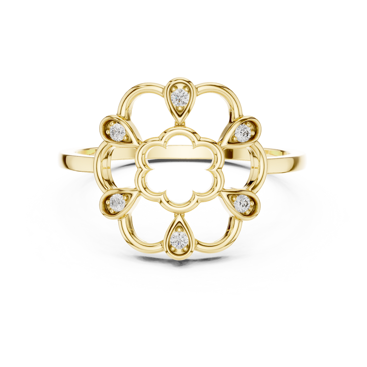 Diamond bangle with shimmering stone detailing.