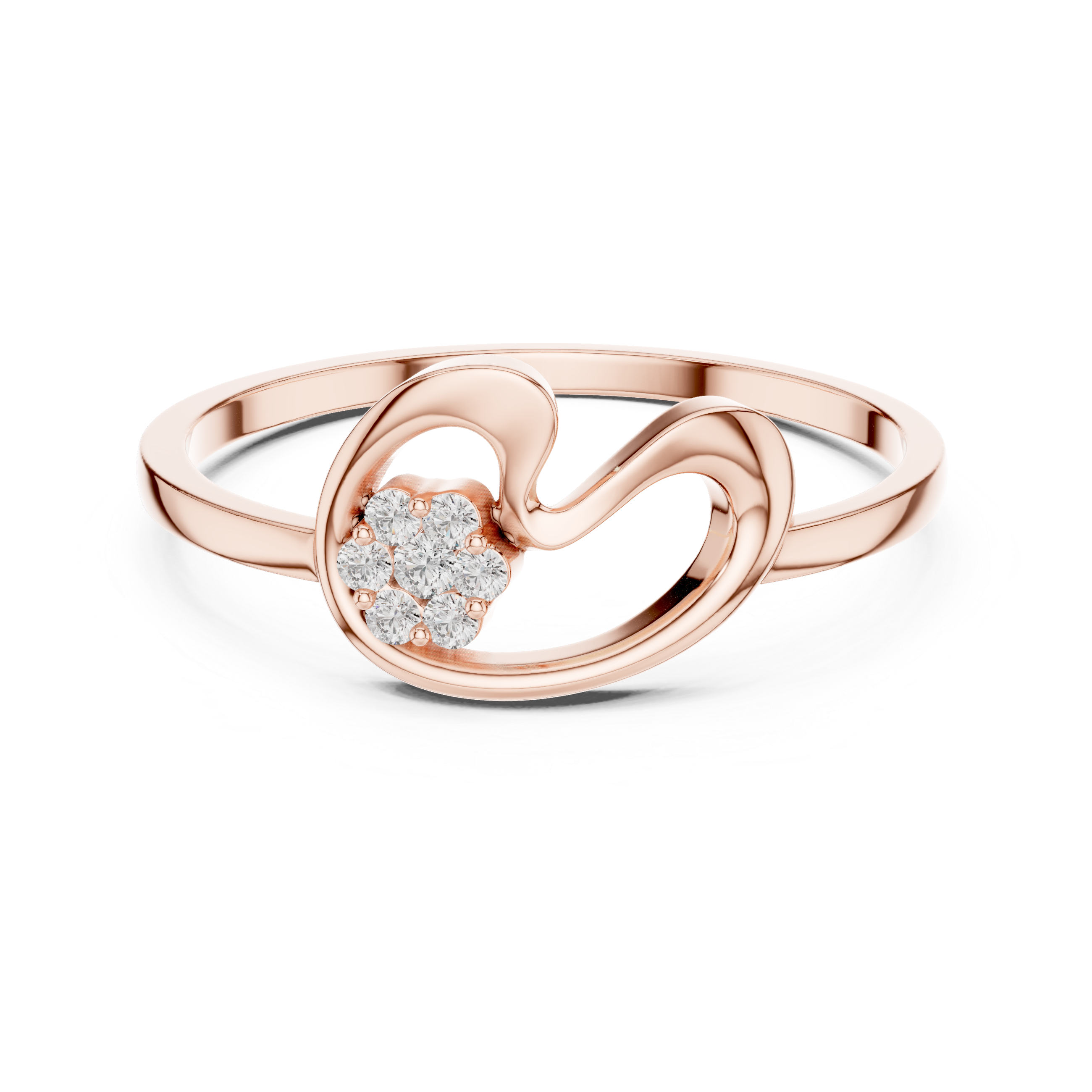 Halo engagement ring with brilliant diamond border.