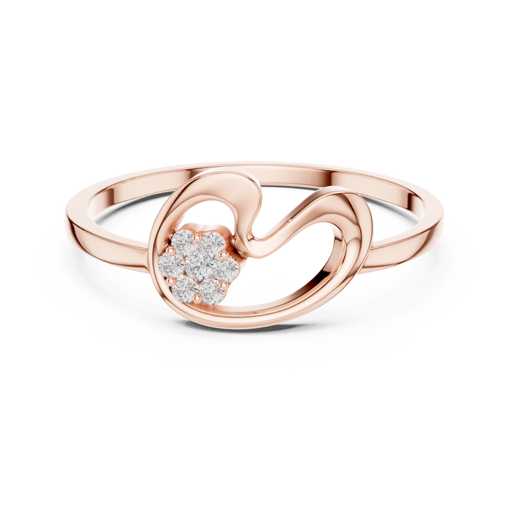 Halo engagement ring with brilliant diamond border.