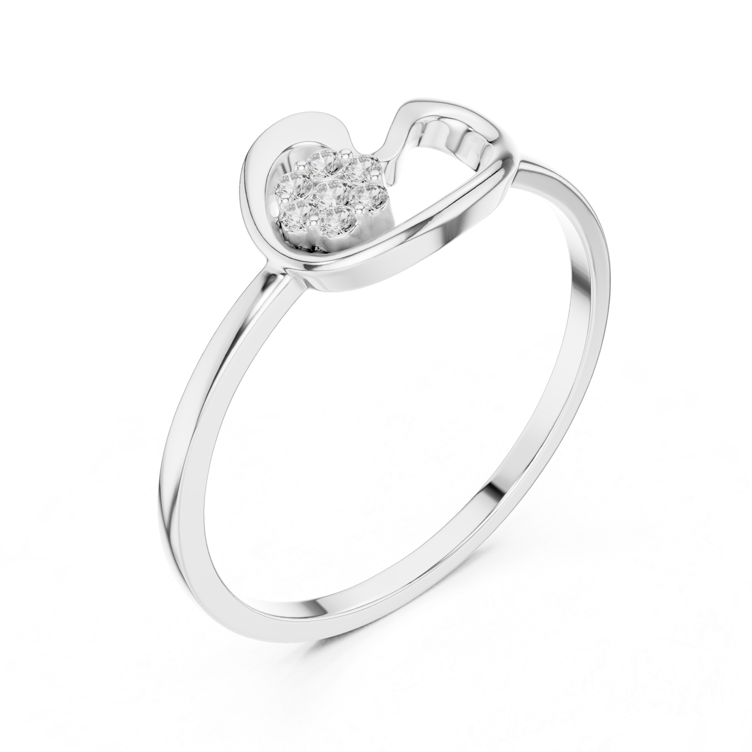 Diamond drop earrings with graceful flowing movement.