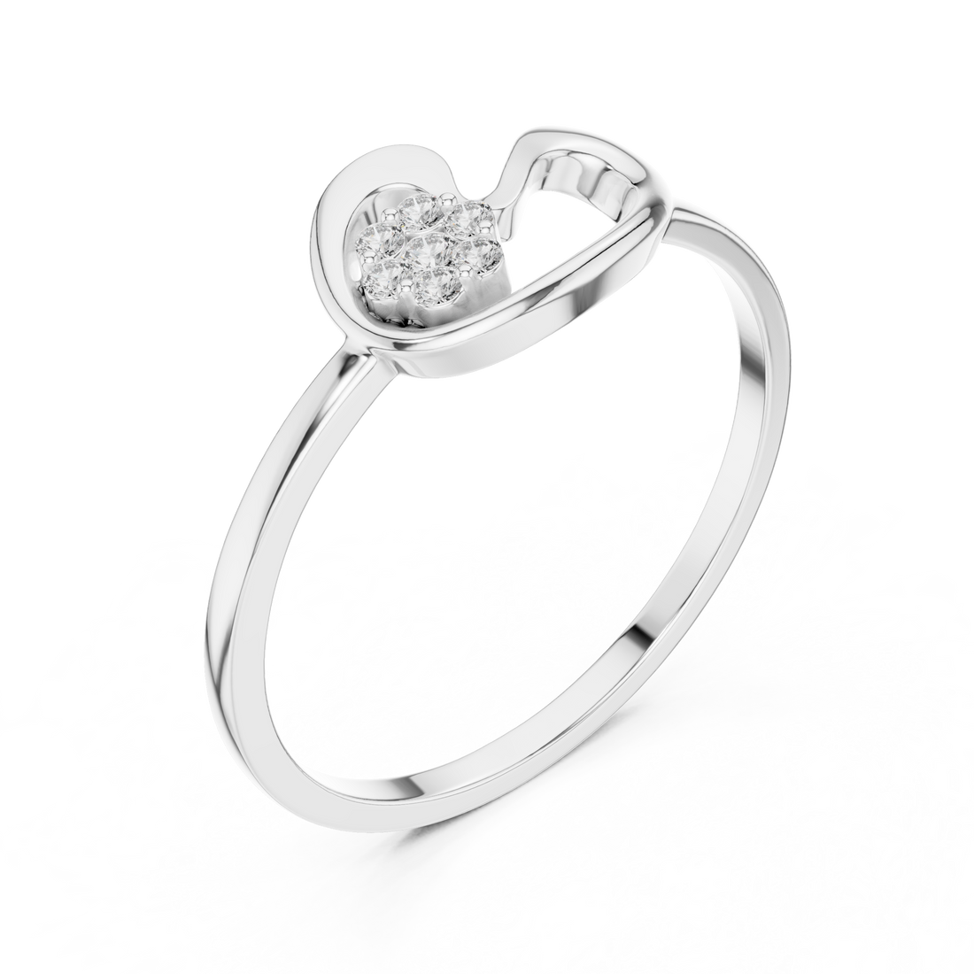 Diamond drop earrings with graceful flowing movement.