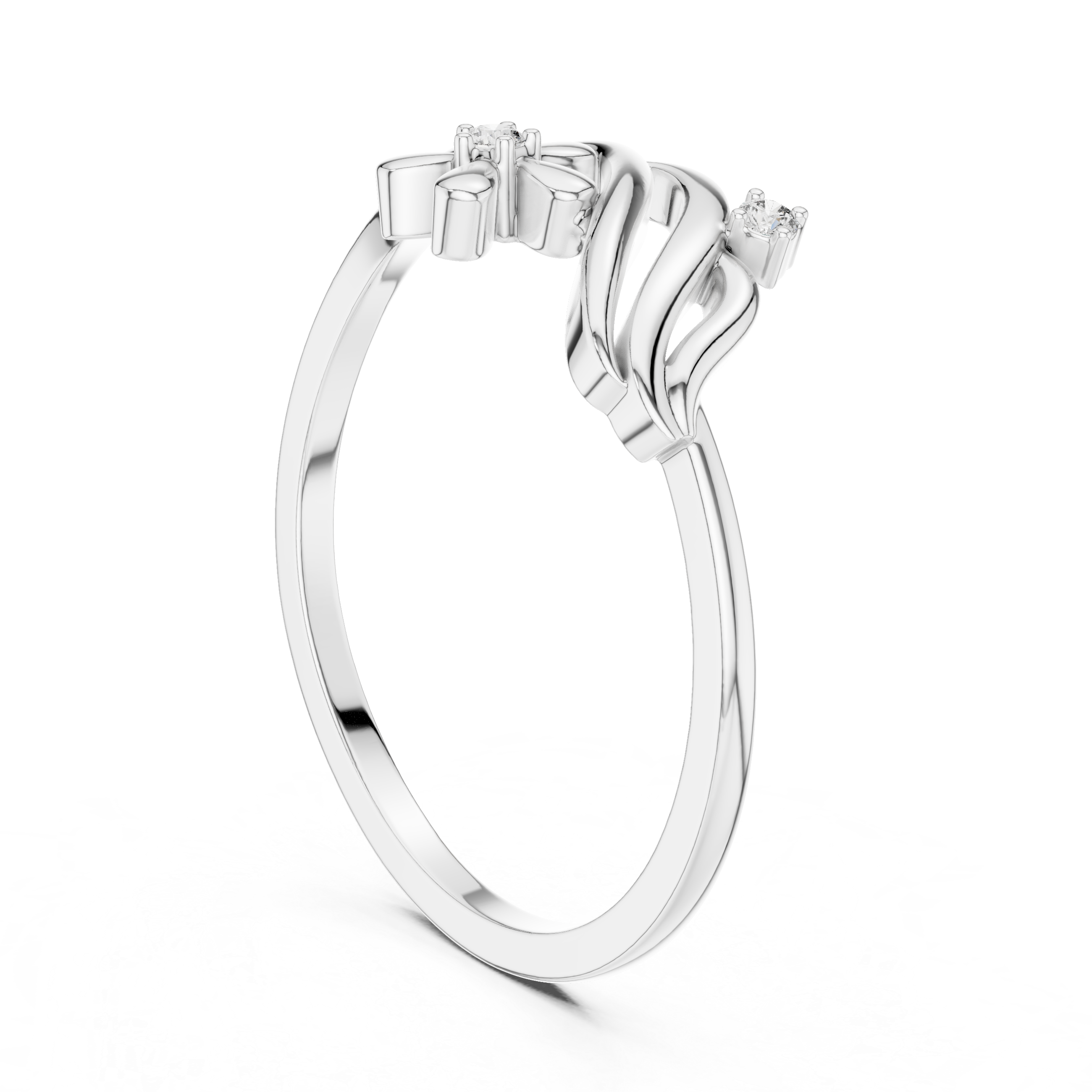 Pearl gemstone ring with elegant smooth style.