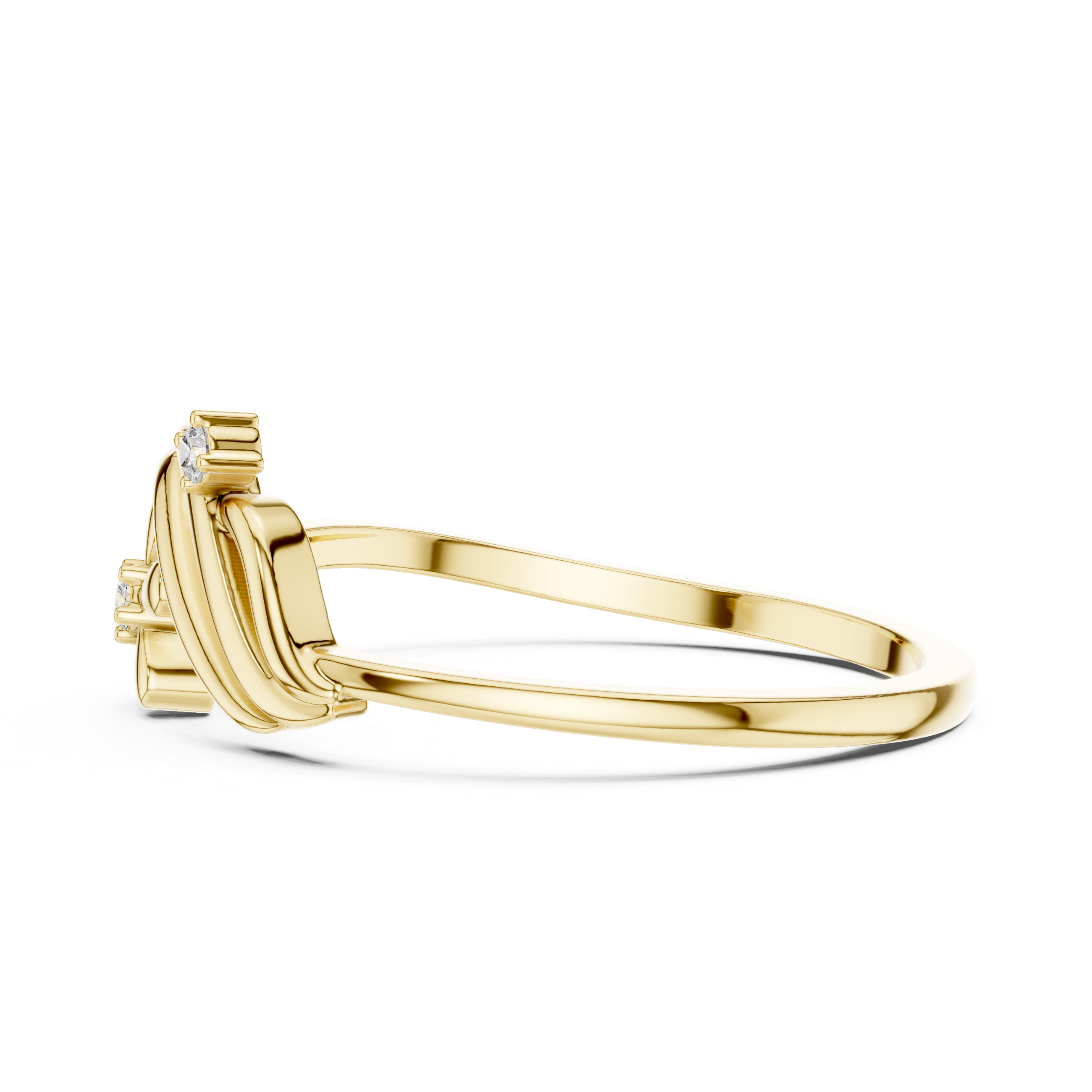 Minimal gold ring with smooth polished finish.