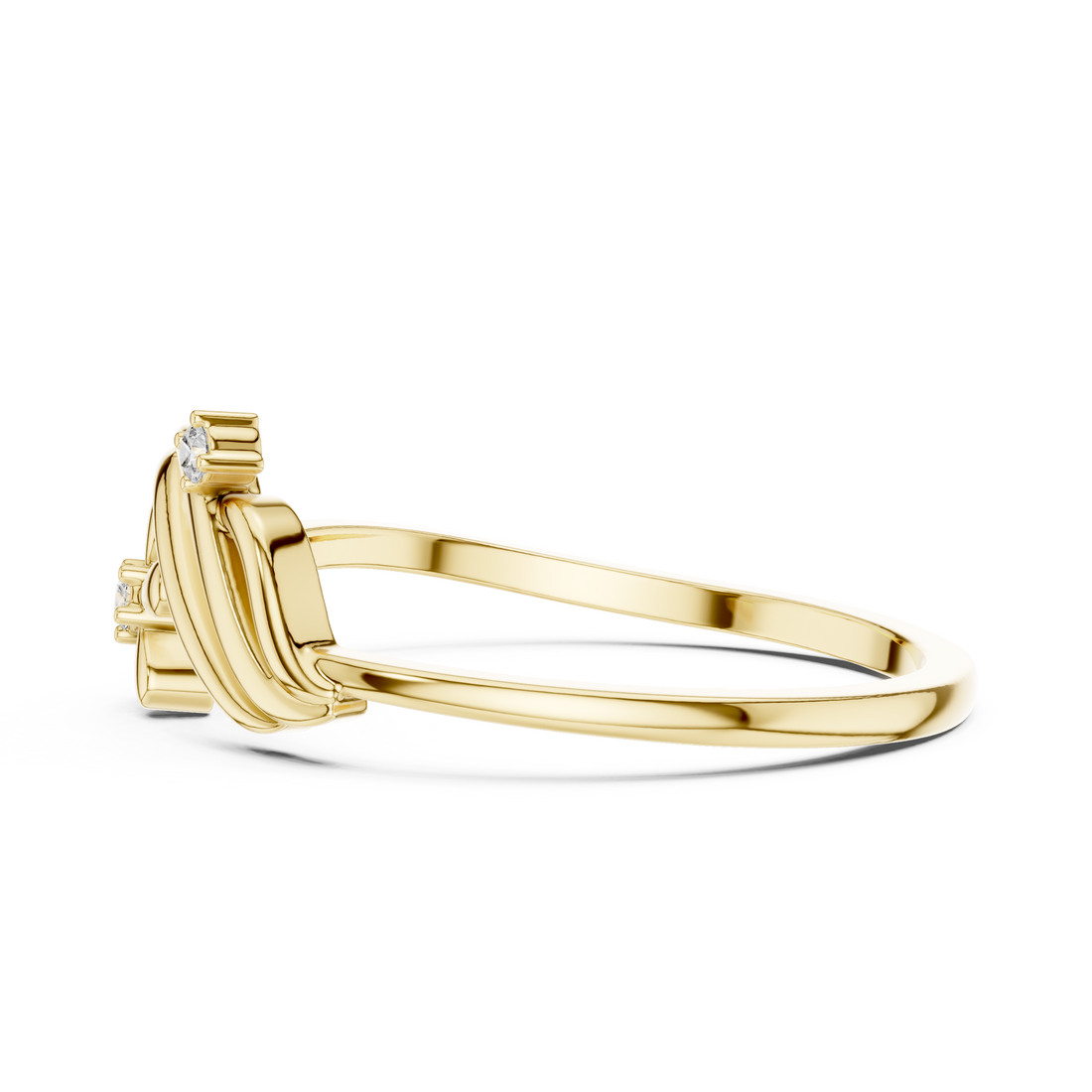 Minimal gold ring with smooth polished finish.