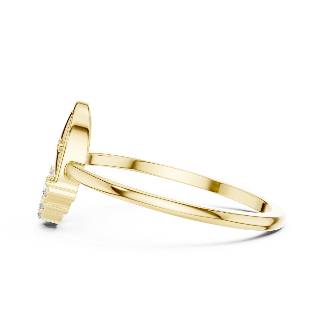 Minimal necklace with smooth polished metal finish.