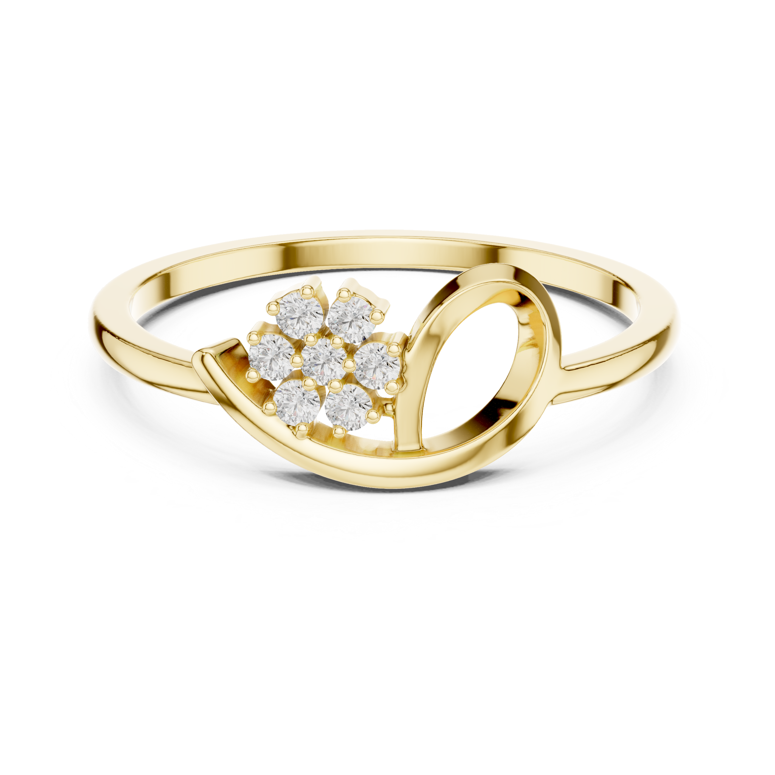 Eternity ring with continuous sparkling diamond row.