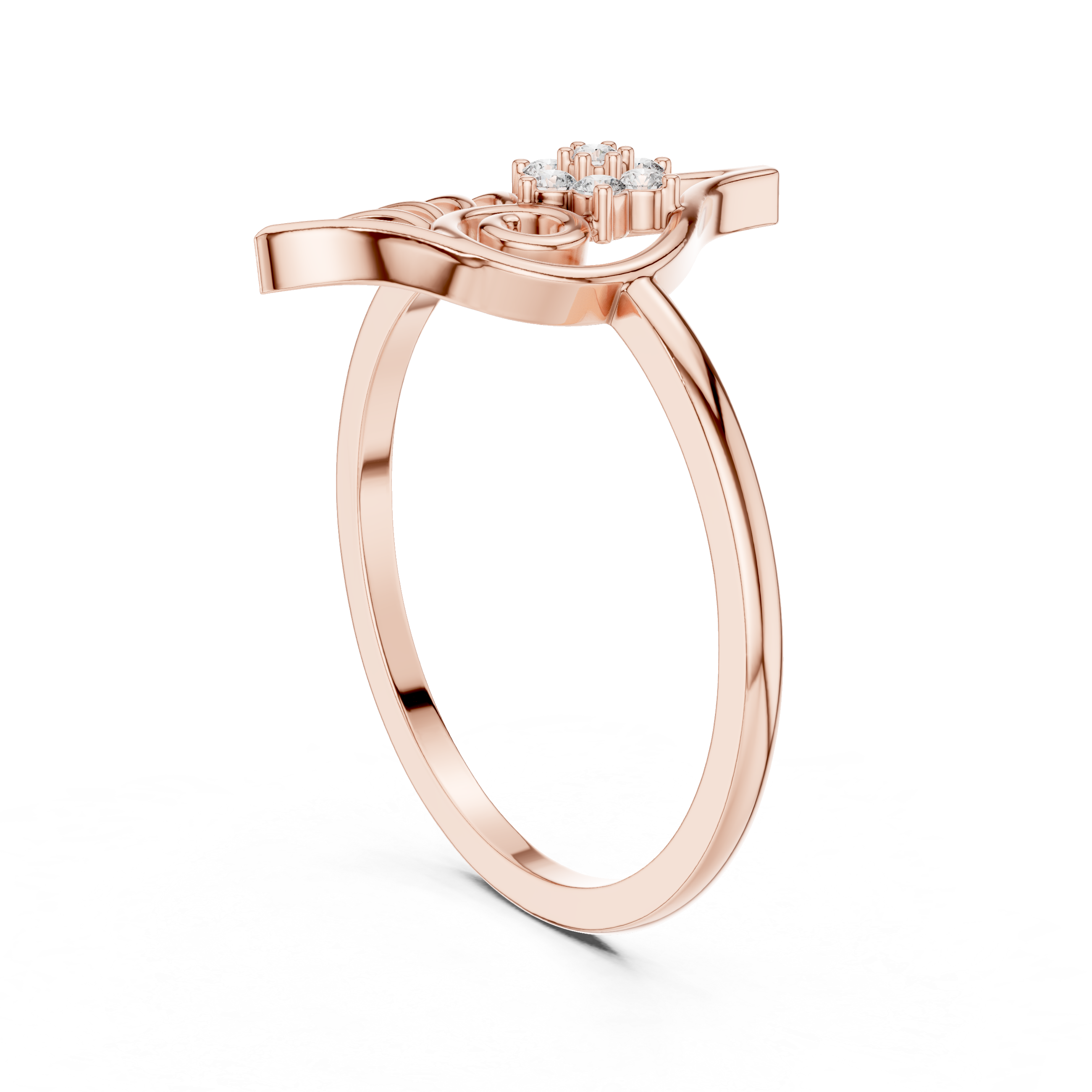 Promise ring with simple modern gold band.