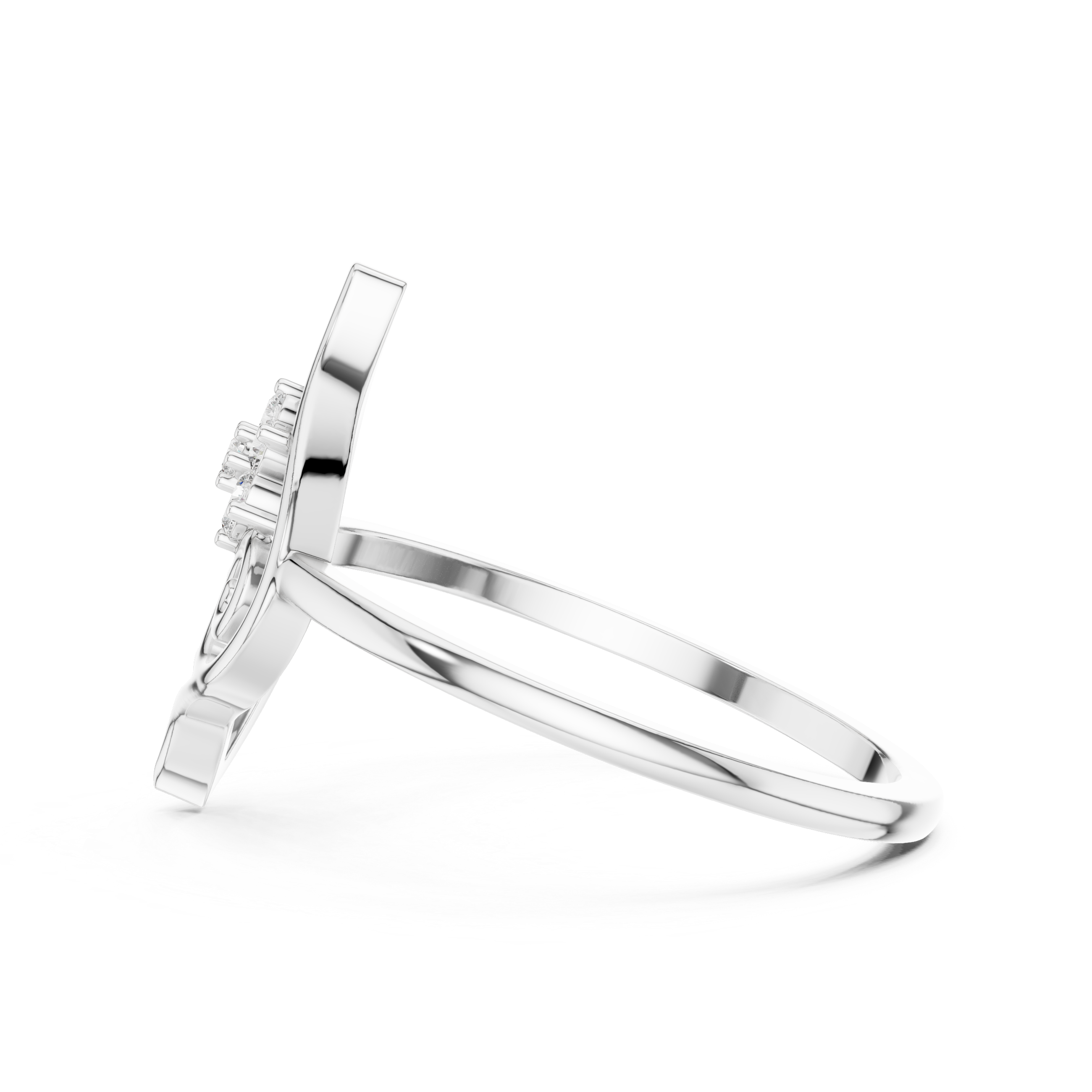 Geometric earrings with bold angular shape design.
