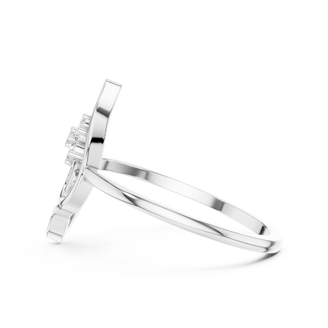 Geometric earrings with bold angular shape design.