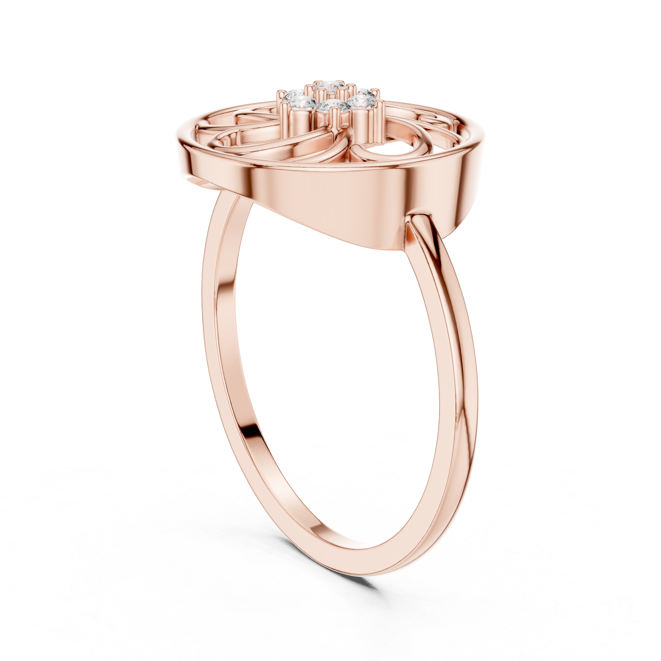 Glossy gold bangle with sleek modern polish.