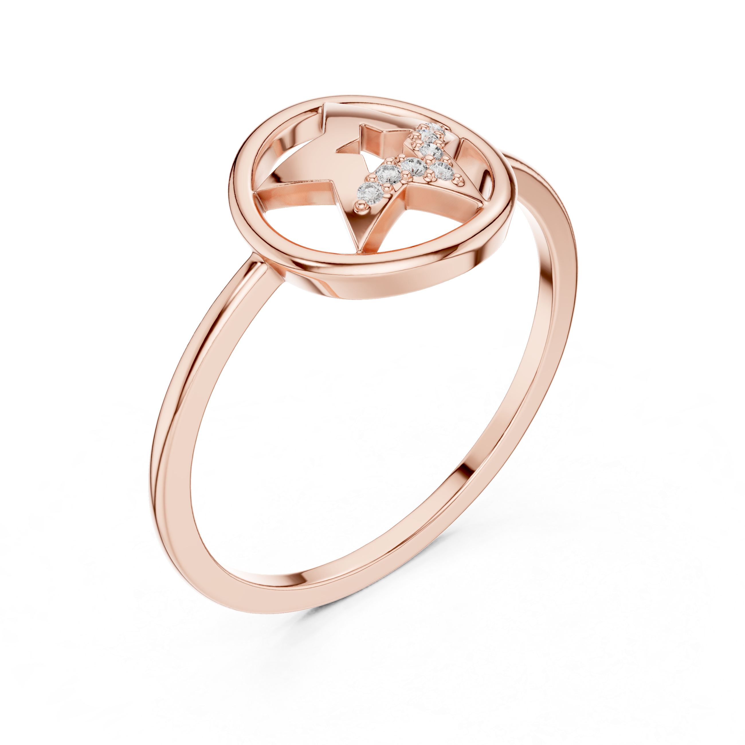 Solitaire engagement ring with elegant prong setting.