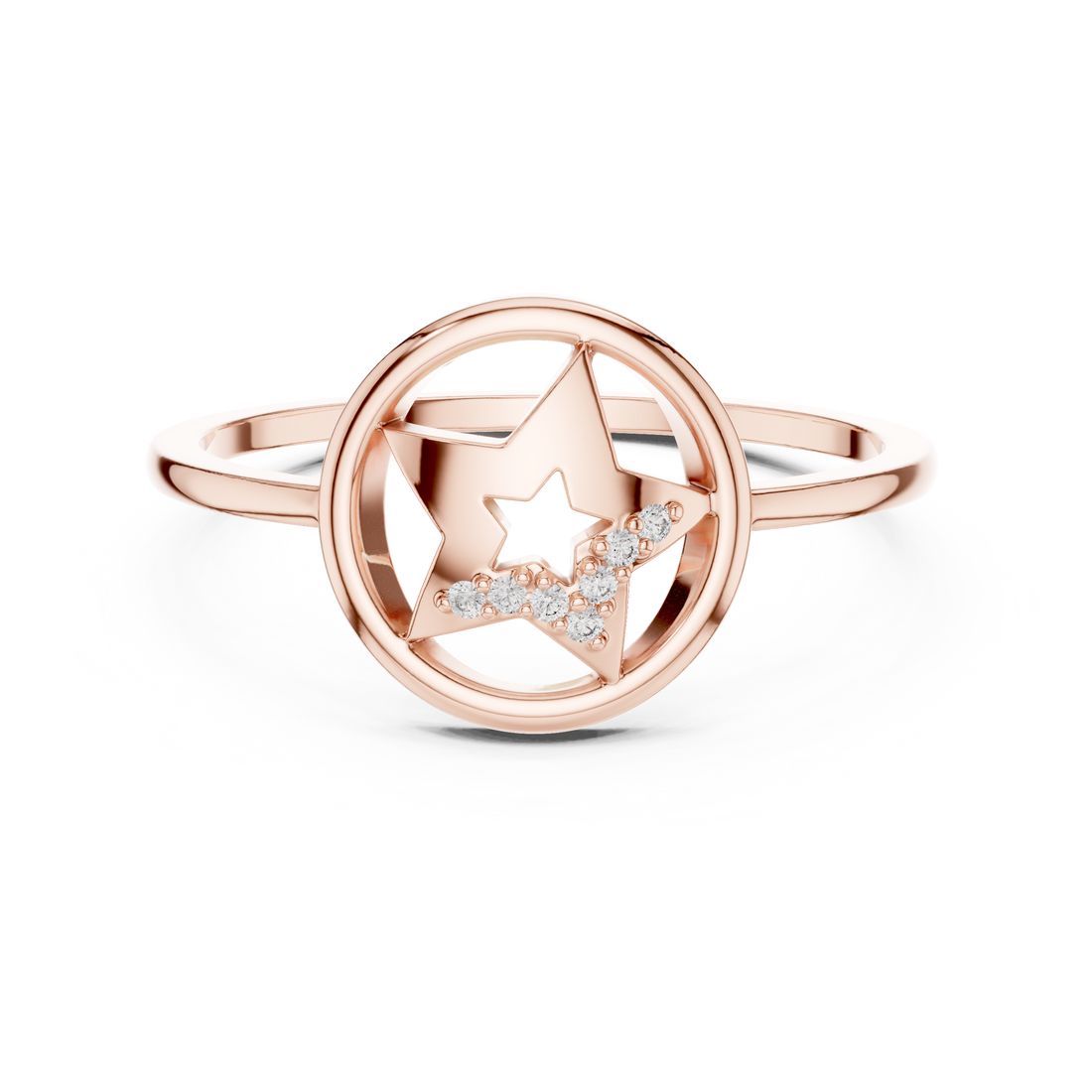 Floral carved toe ring with decorative detail.