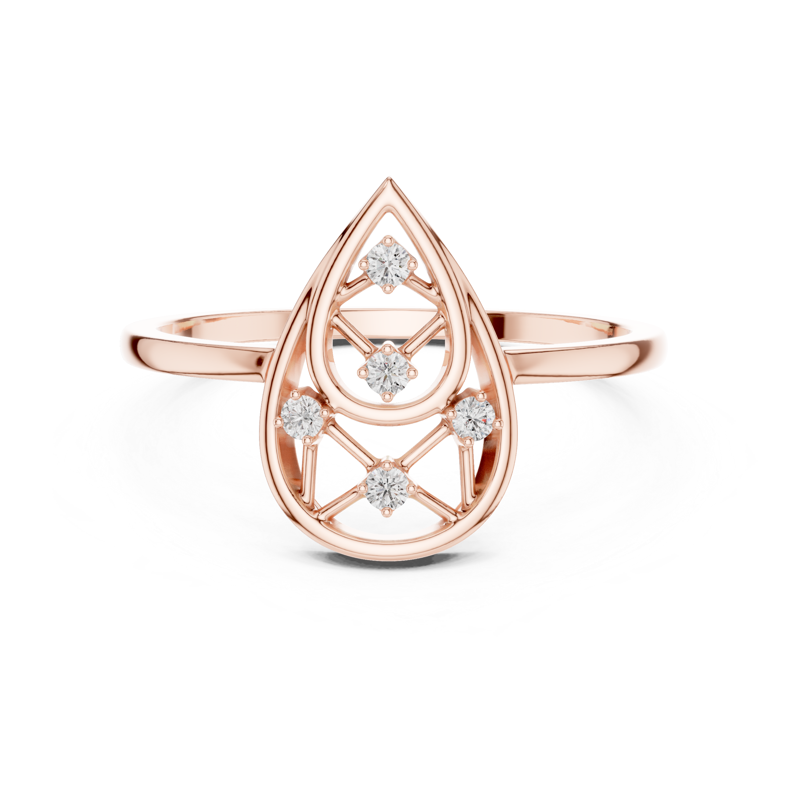 Diamond pendant necklace with sparkling center stone.