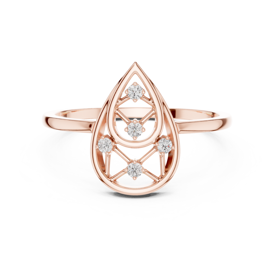 Diamond pendant necklace with sparkling center stone.