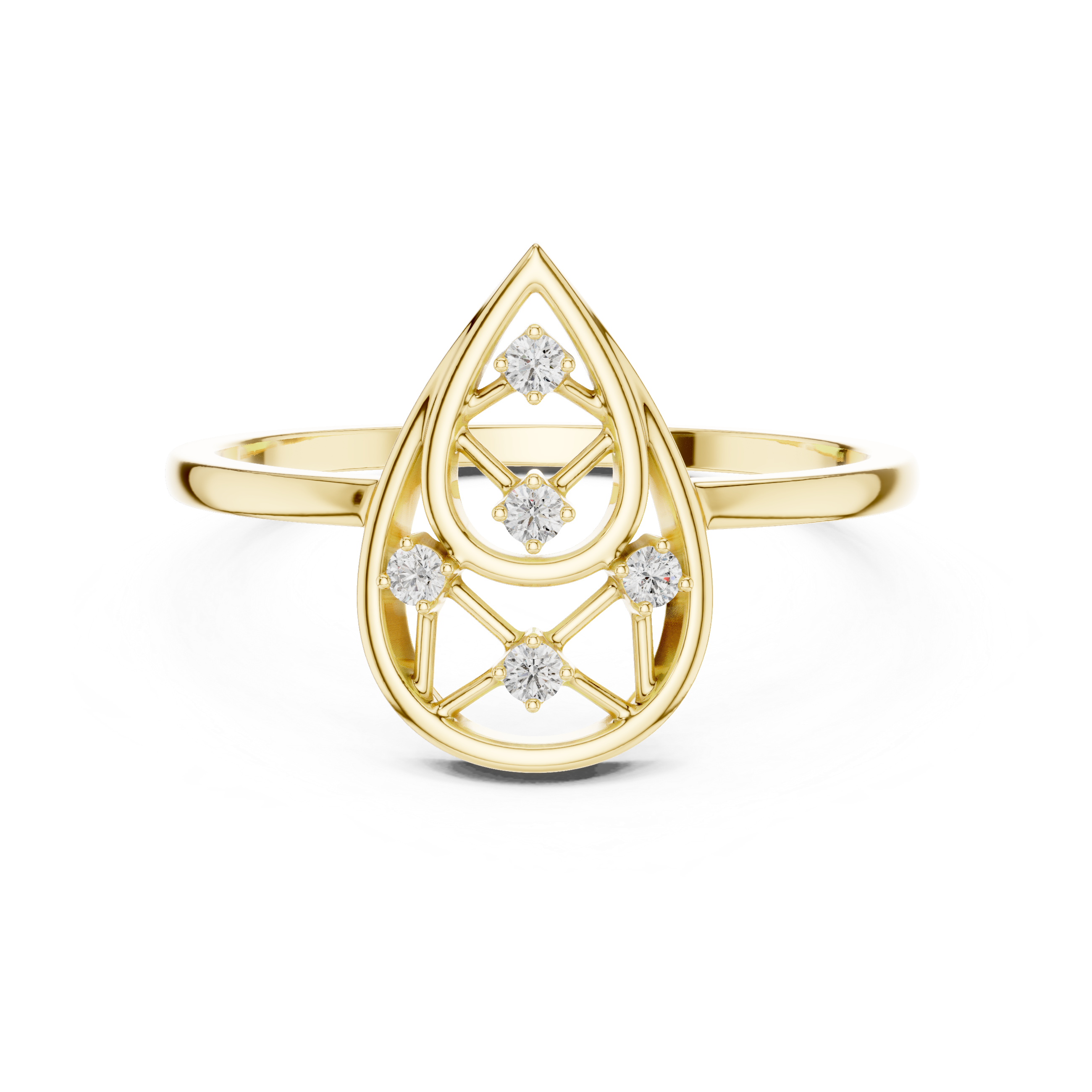 Diamond jewellery set with coordinated sparkling design.
