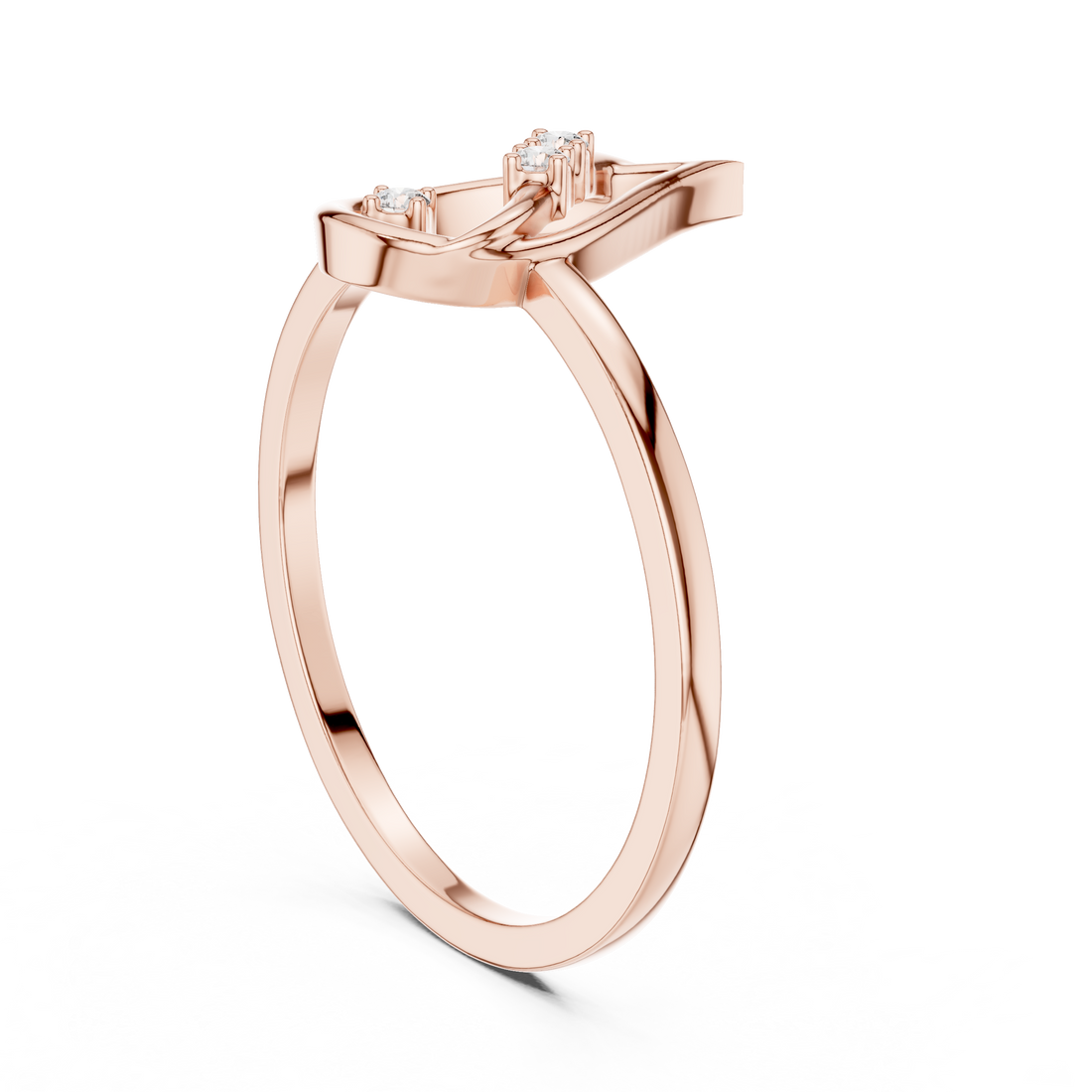 Minimal gold ring with smooth modern design.