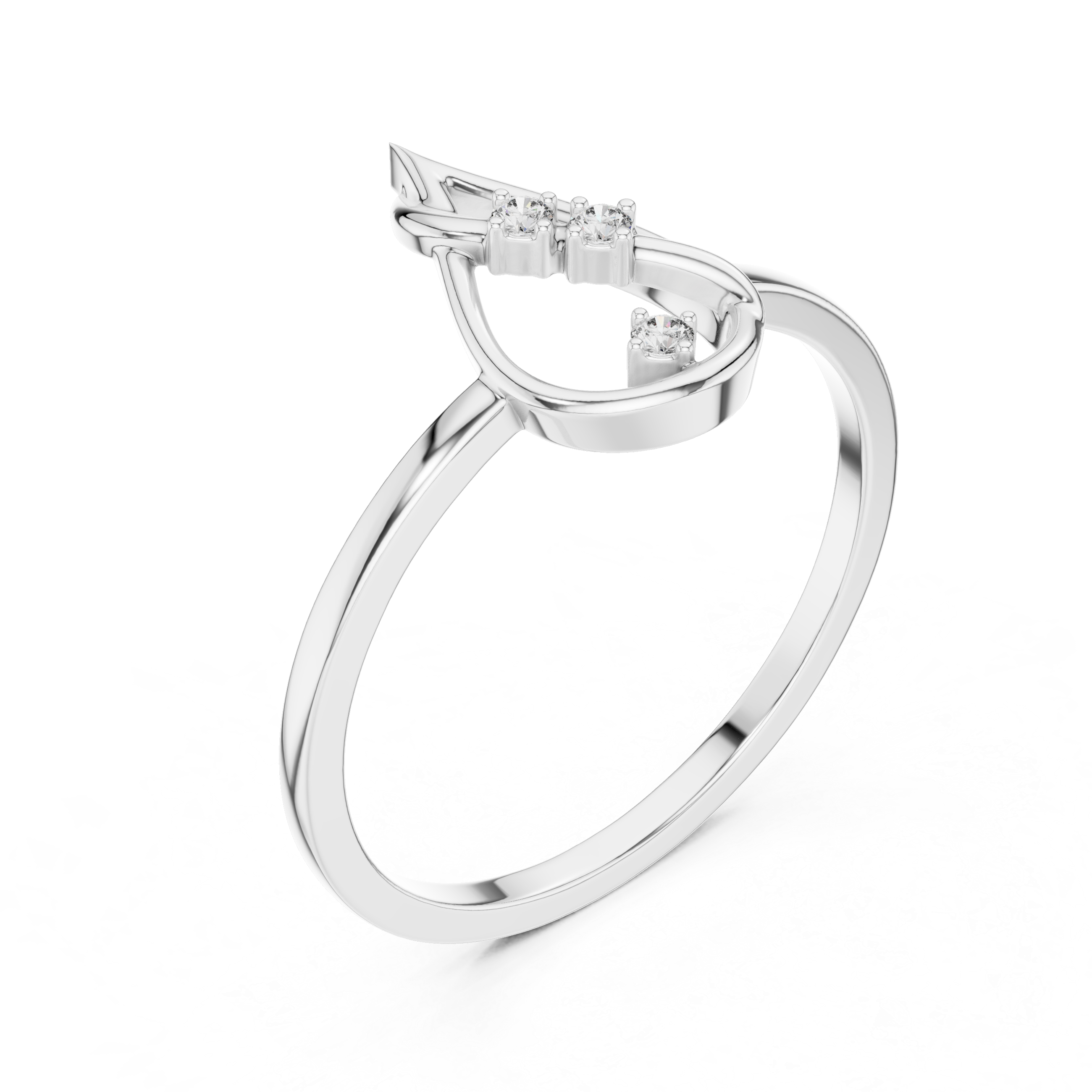 Designer luxury ring with bold structure finish.