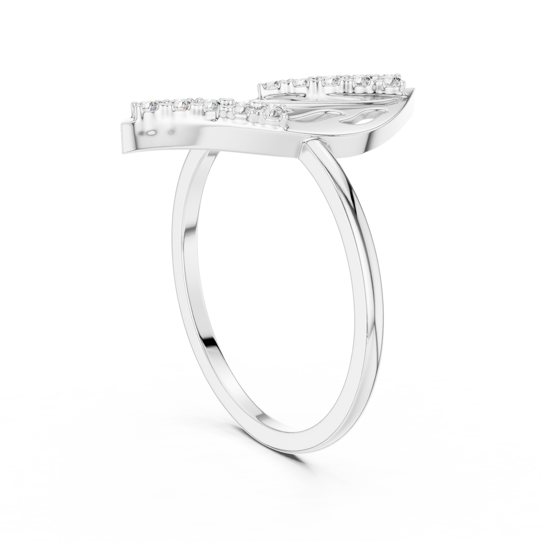 Elegant lab-grown diamond solitaire ring in polished white gold band.