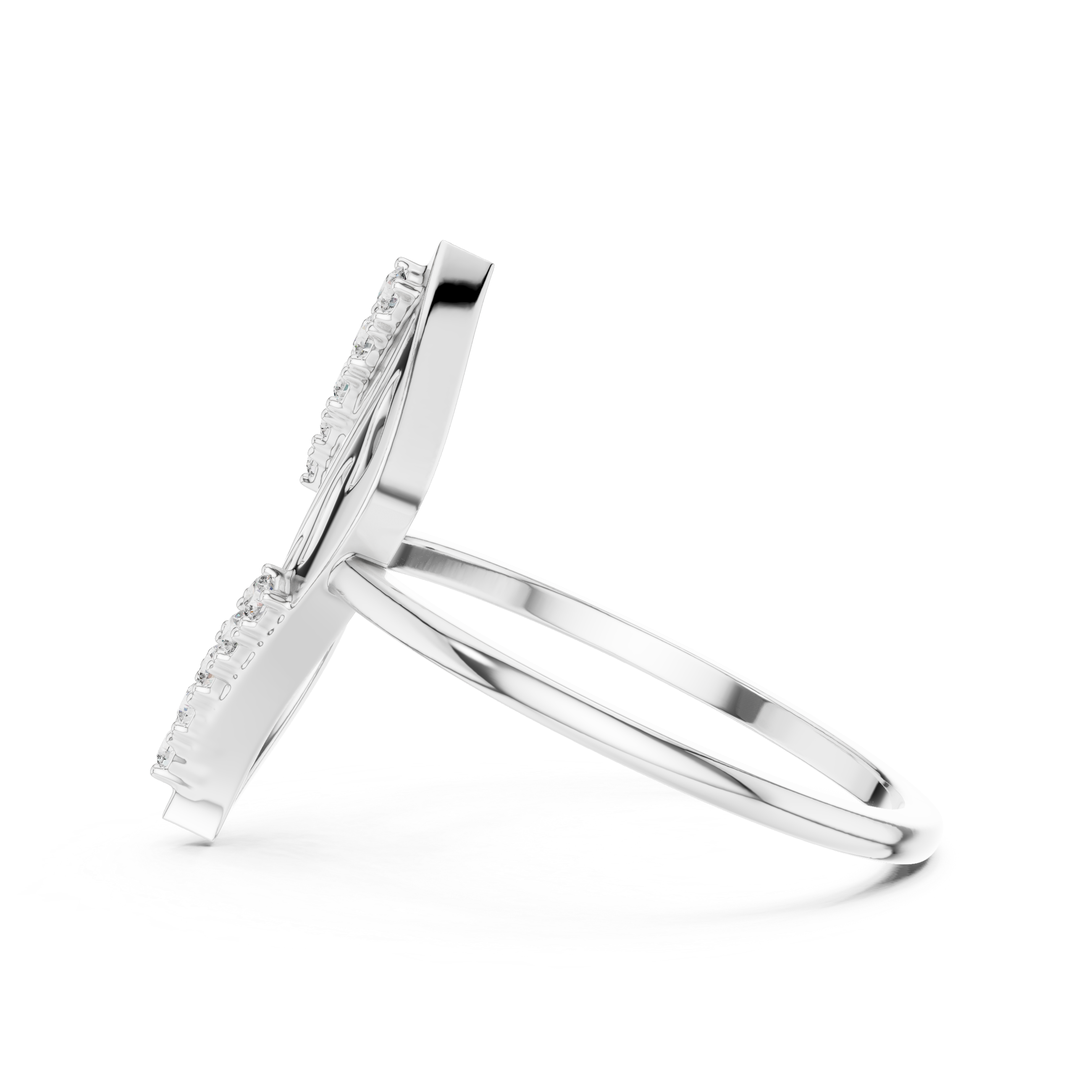 Modern princess-cut engagement ring in smooth yellow gold setting.