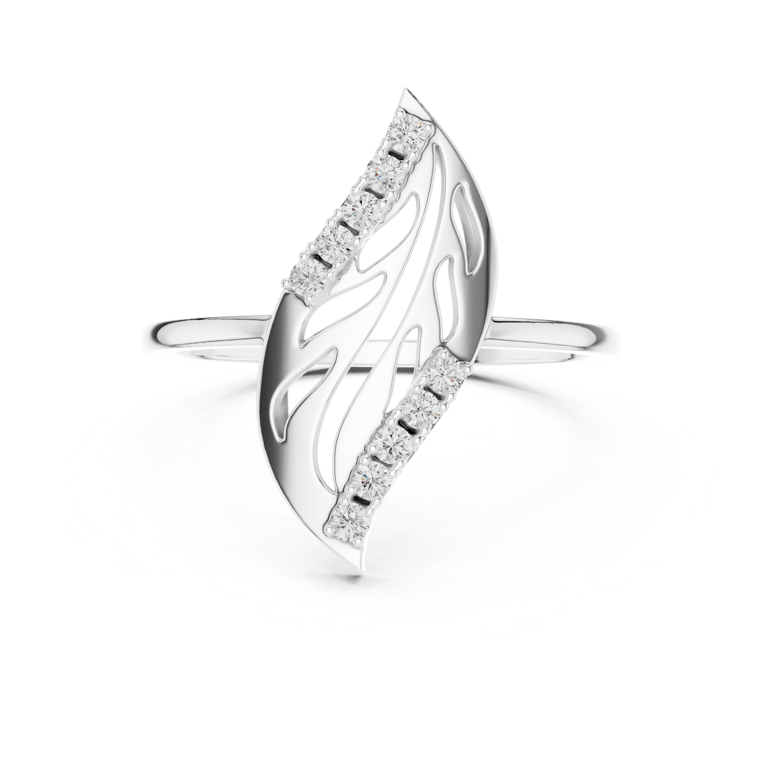Cushion-cut diamond ring with refined rose gold finish.