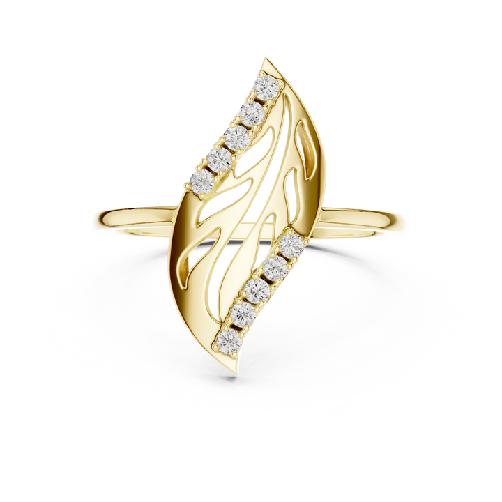 Elegant eternity ring with continuous diamond accents.