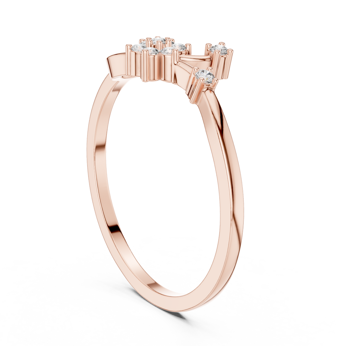 Decorative gemstone ring with colorful stone arrangement.