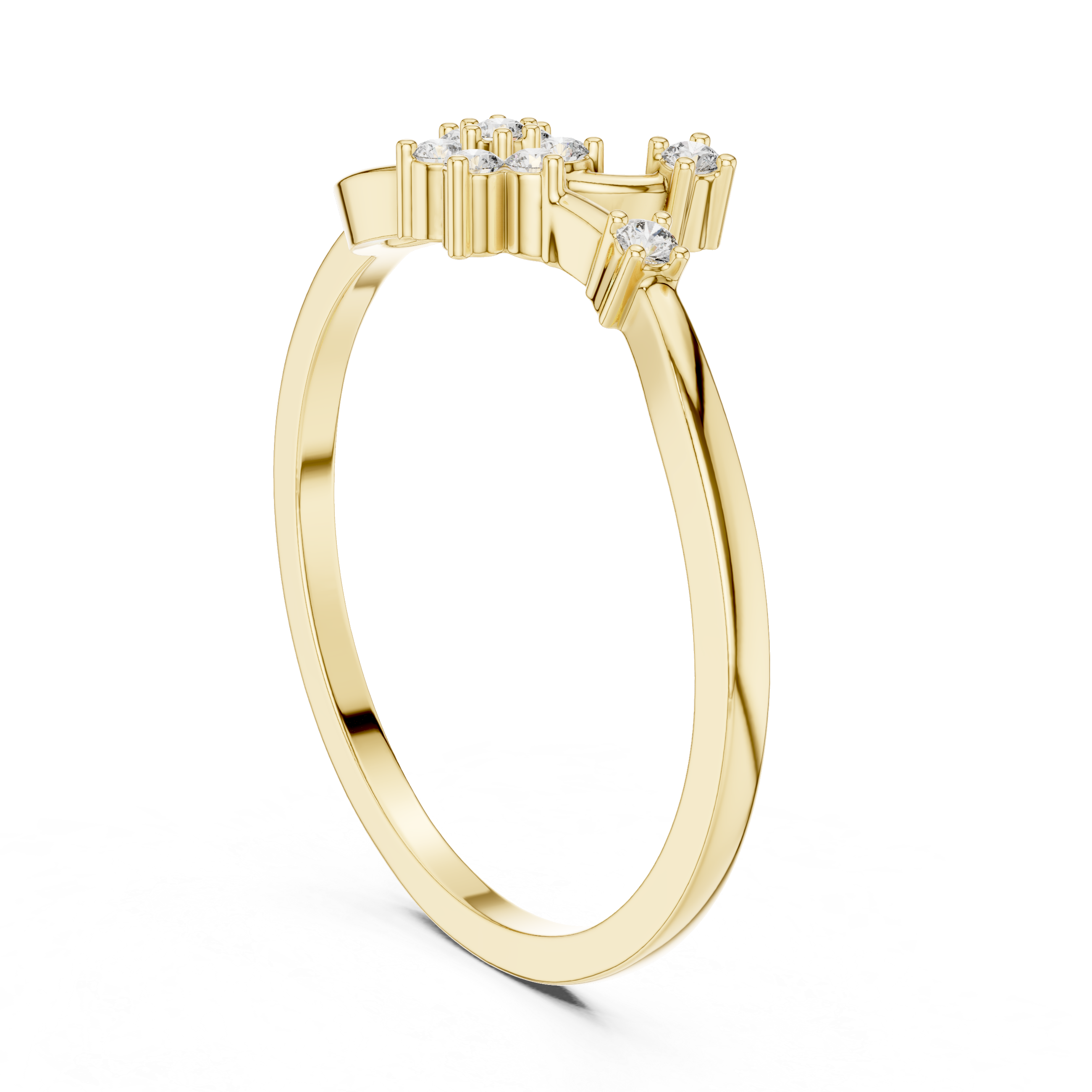 Modern geometric earrings with sleek polished finish.