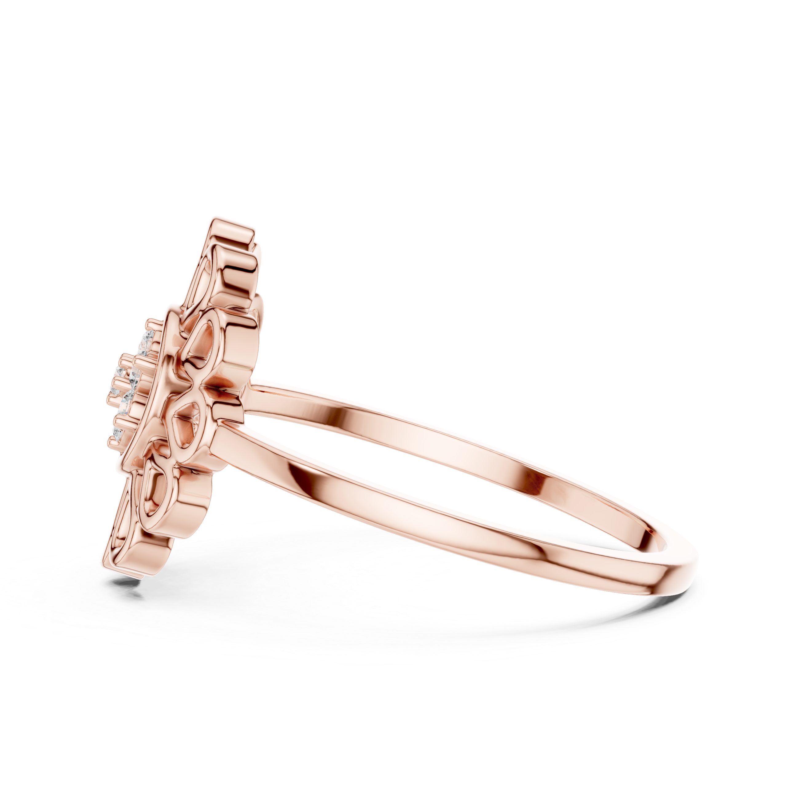 Men's diamond signet ring with bold square design.