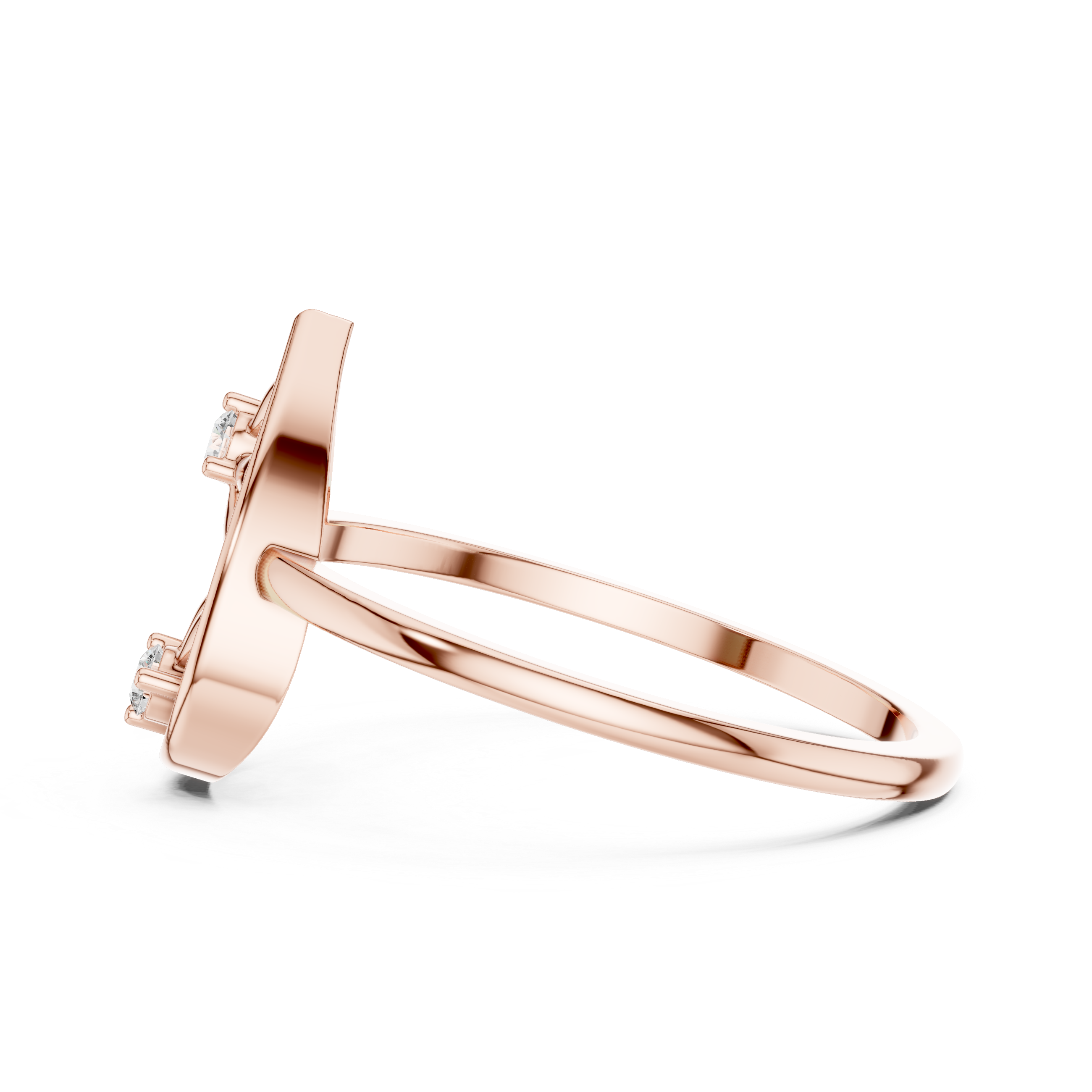 Lab Grown Diamond Teardrop Floral Ring