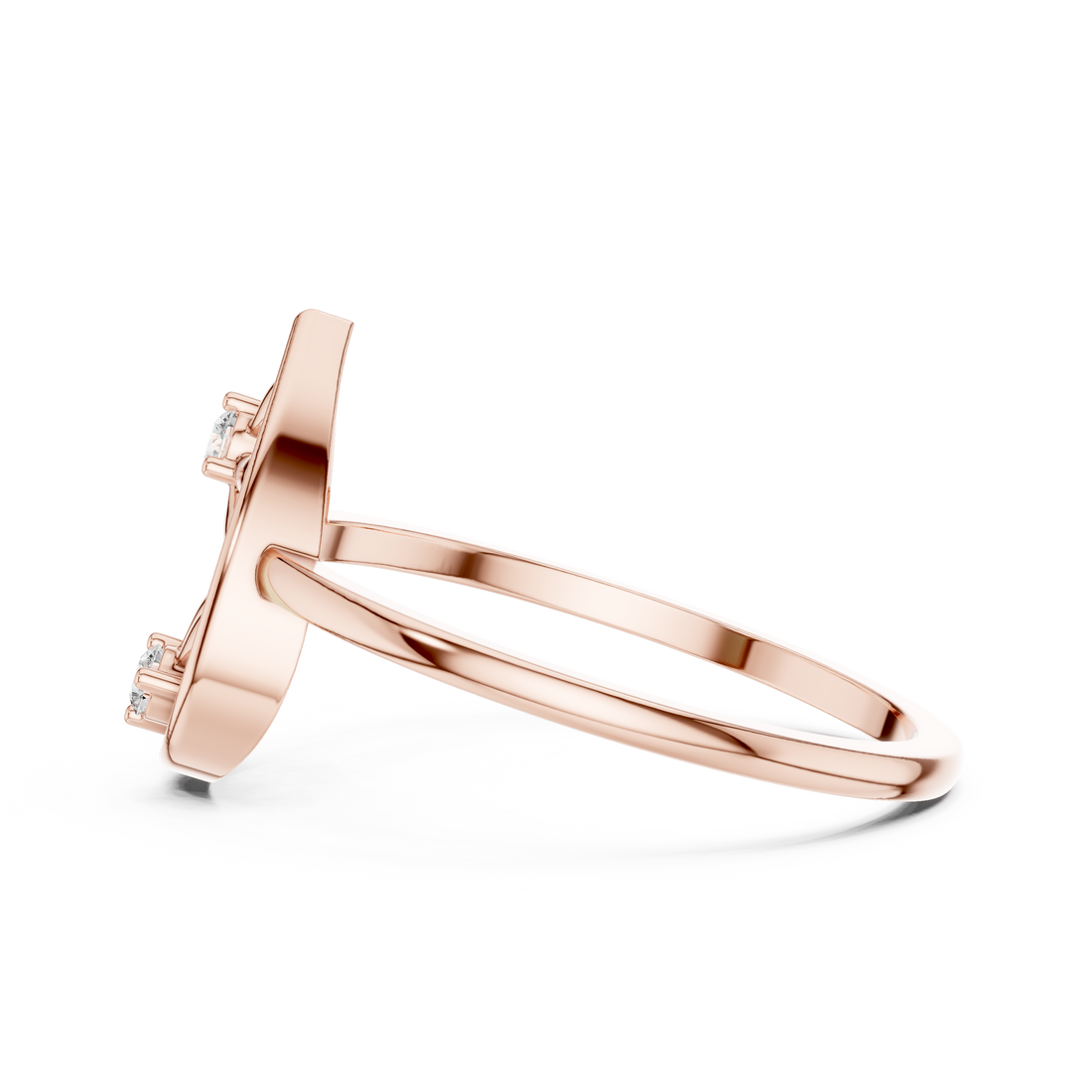 Lab Grown Diamond Teardrop Floral Ring