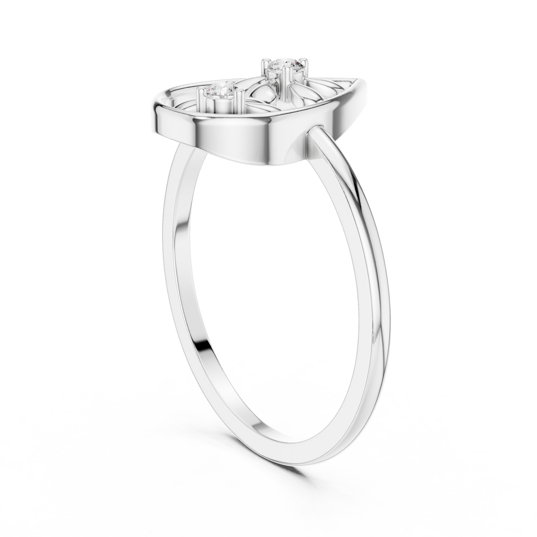 Lab Grown Diamond Teardrop Floral Ring