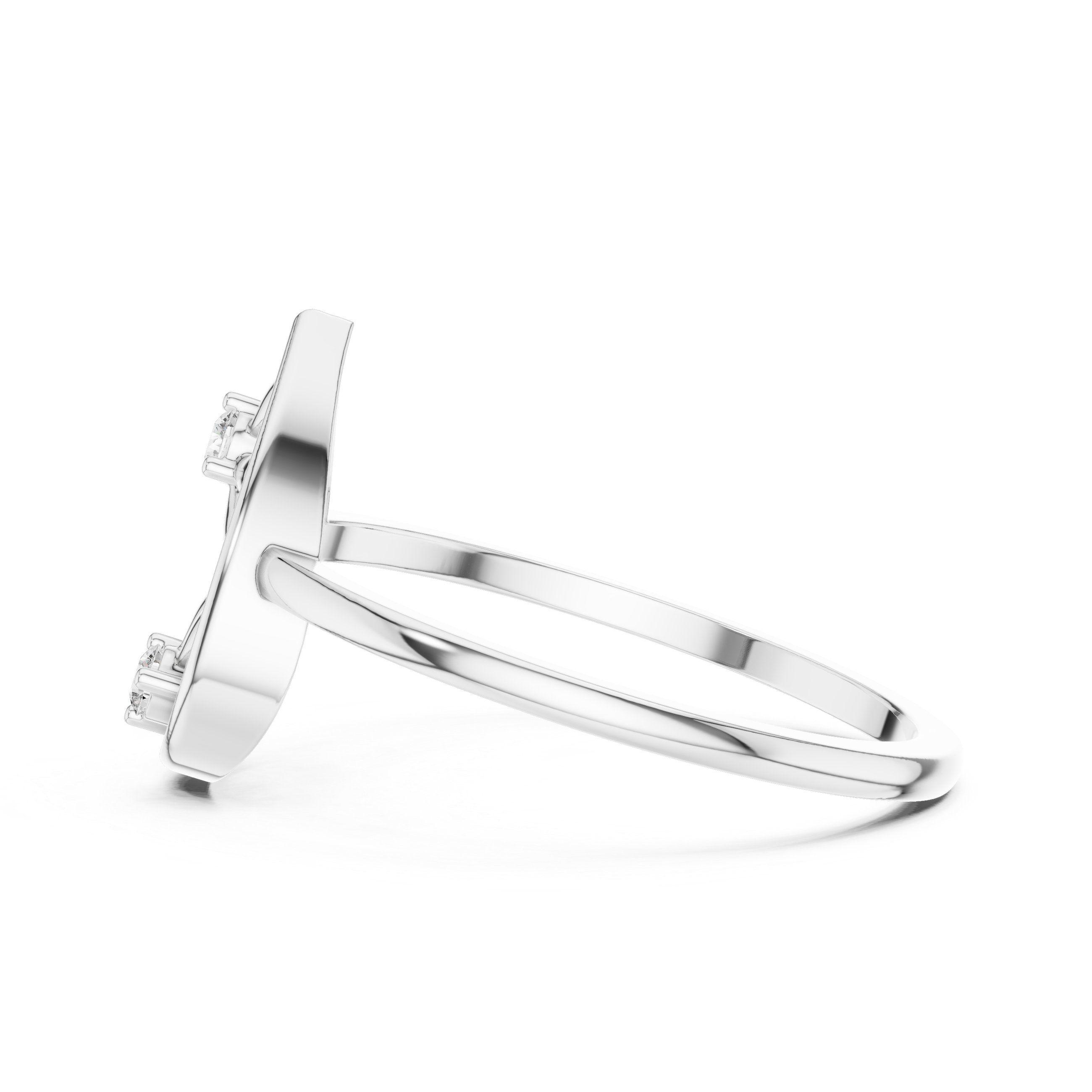 Lab Grown Diamond Teardrop Floral Ring