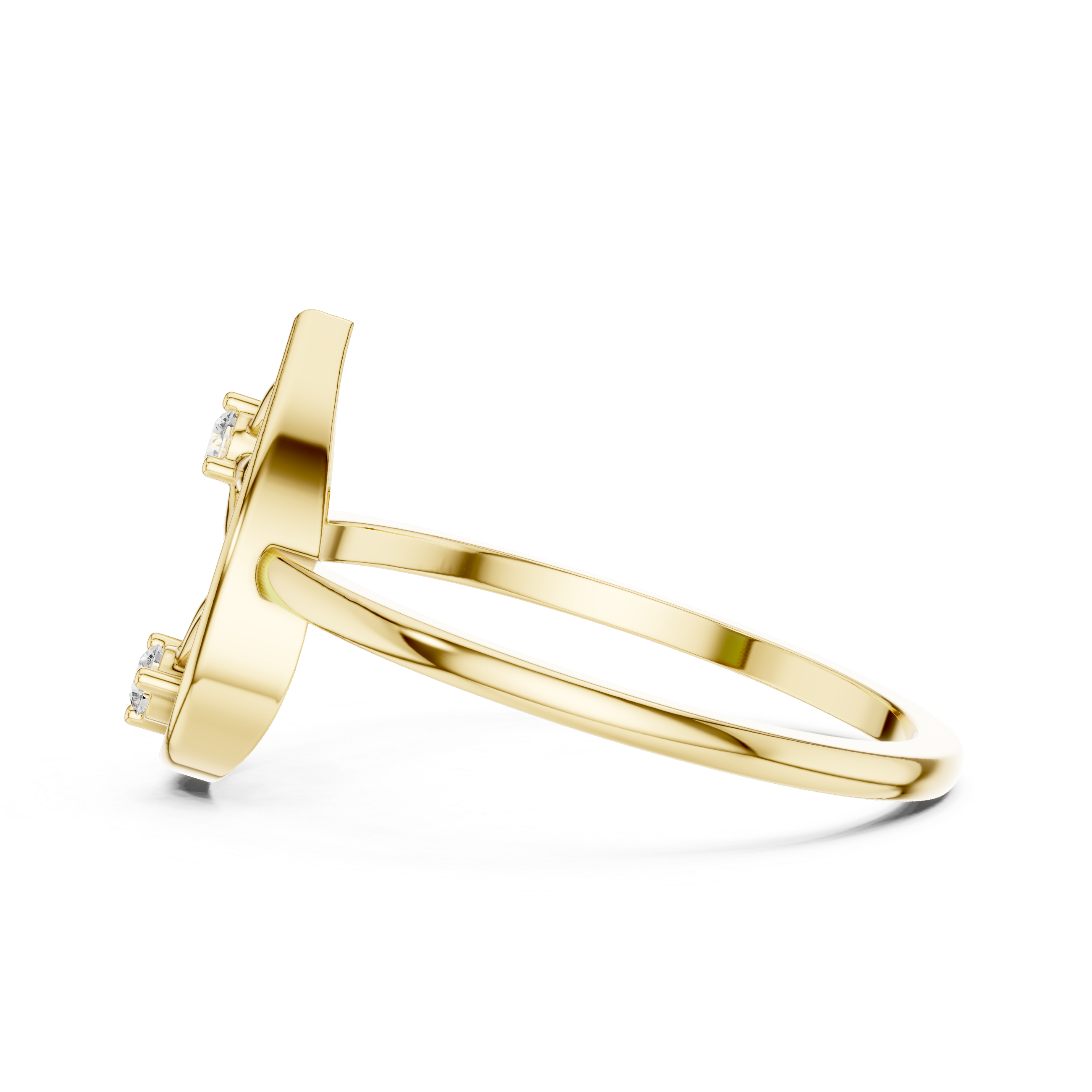 Lab Grown Diamond Teardrop Floral Ring