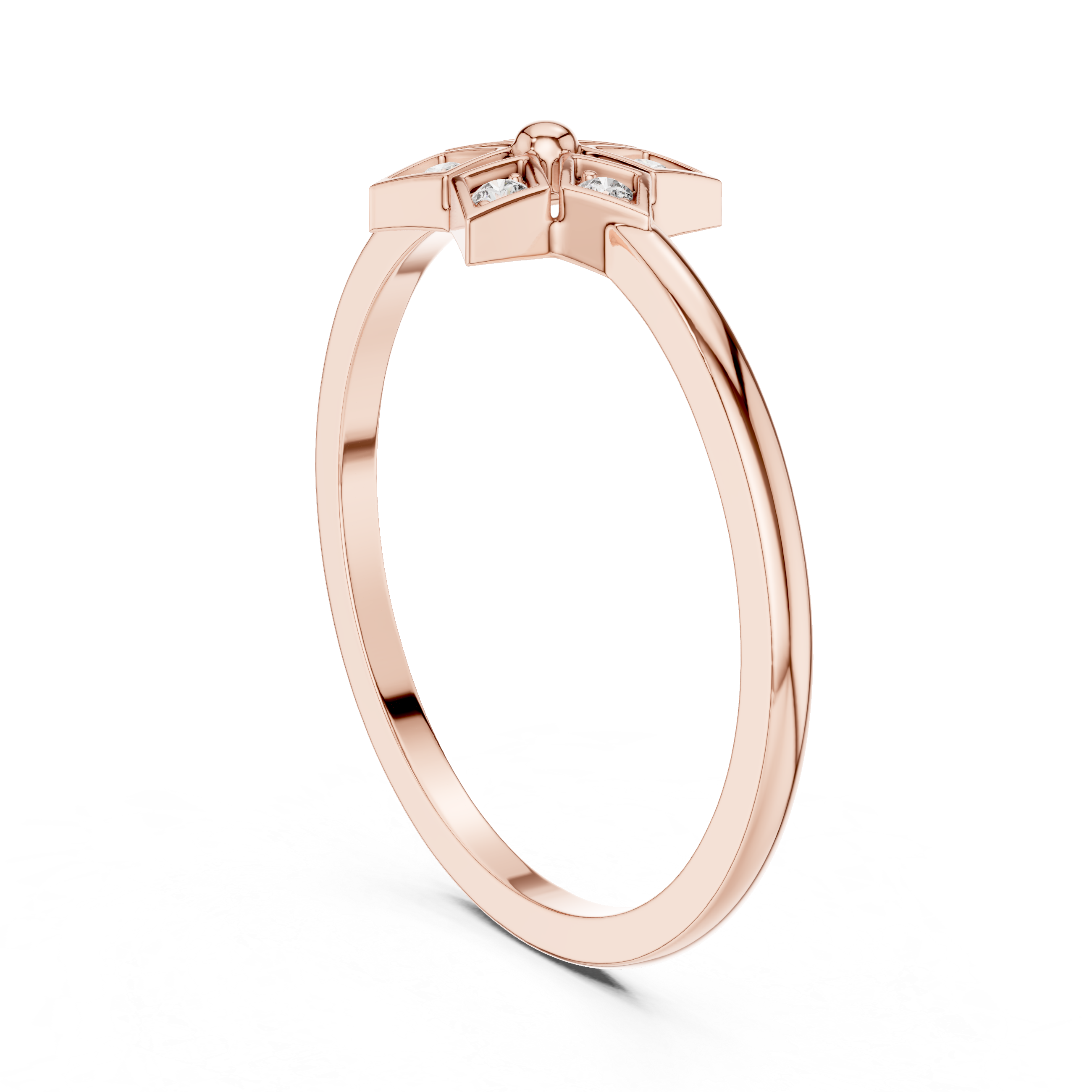 Lab Grown Diamond Star Flower Ring