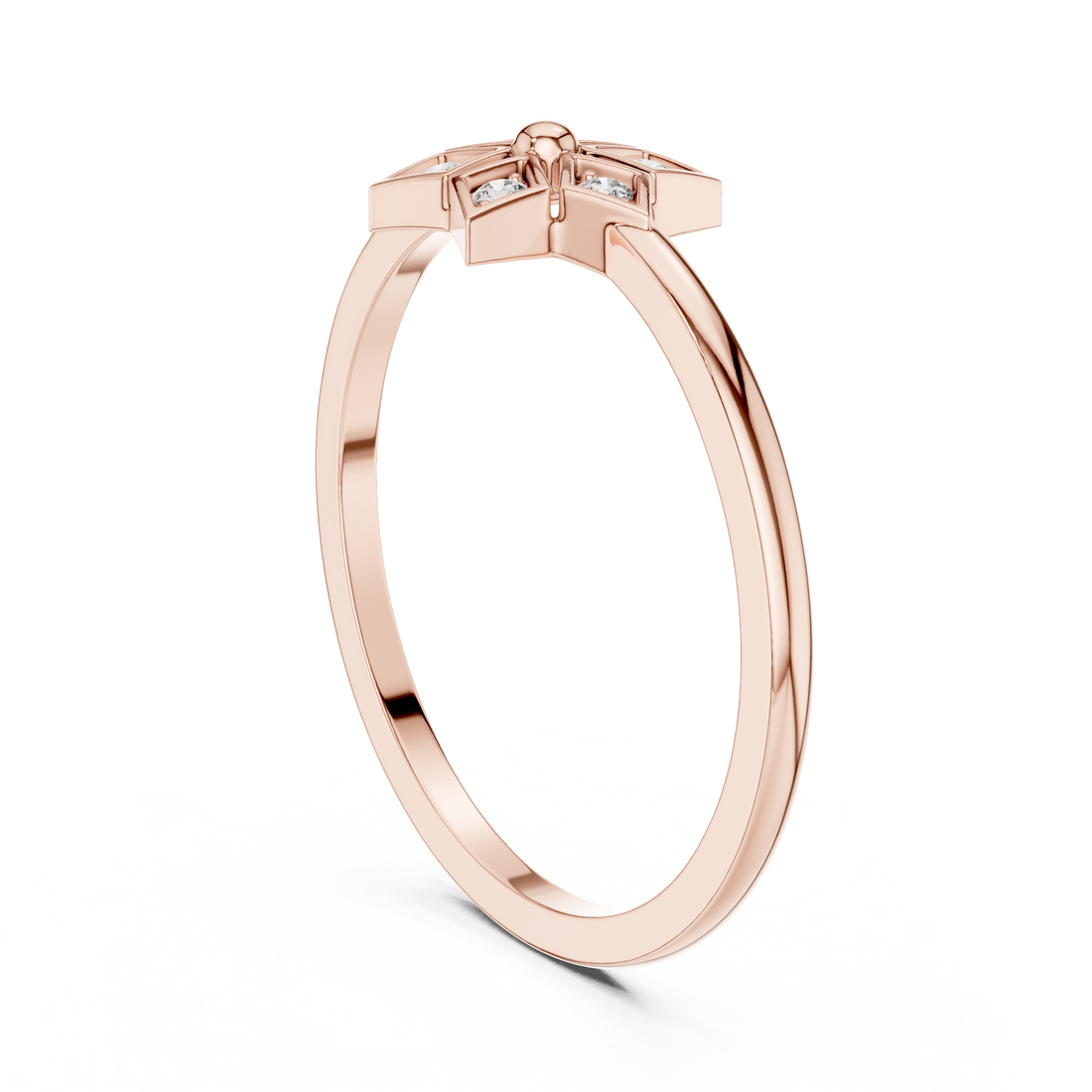 Lab Grown Diamond Star Flower Ring